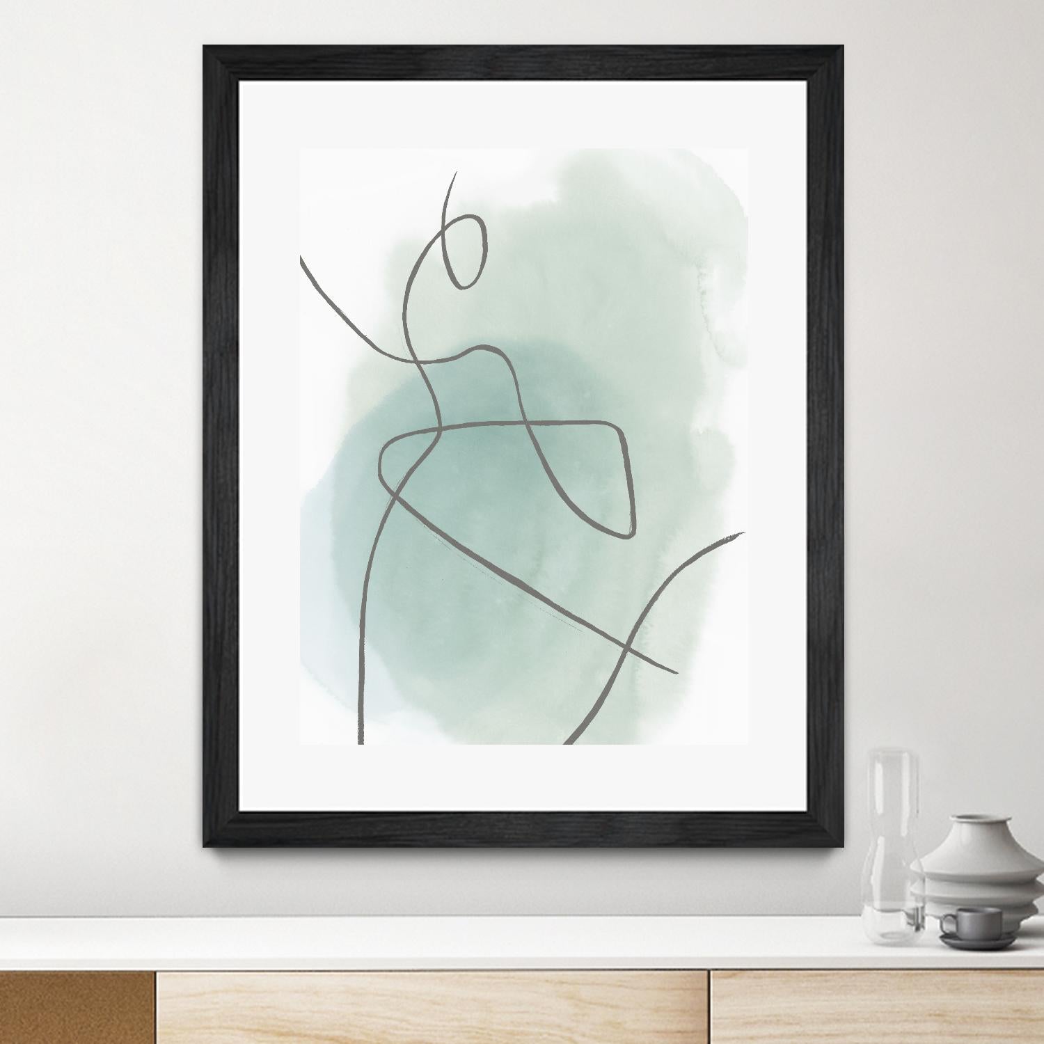 Follow Green II by PI  Studio on GIANT ART - green linear lines