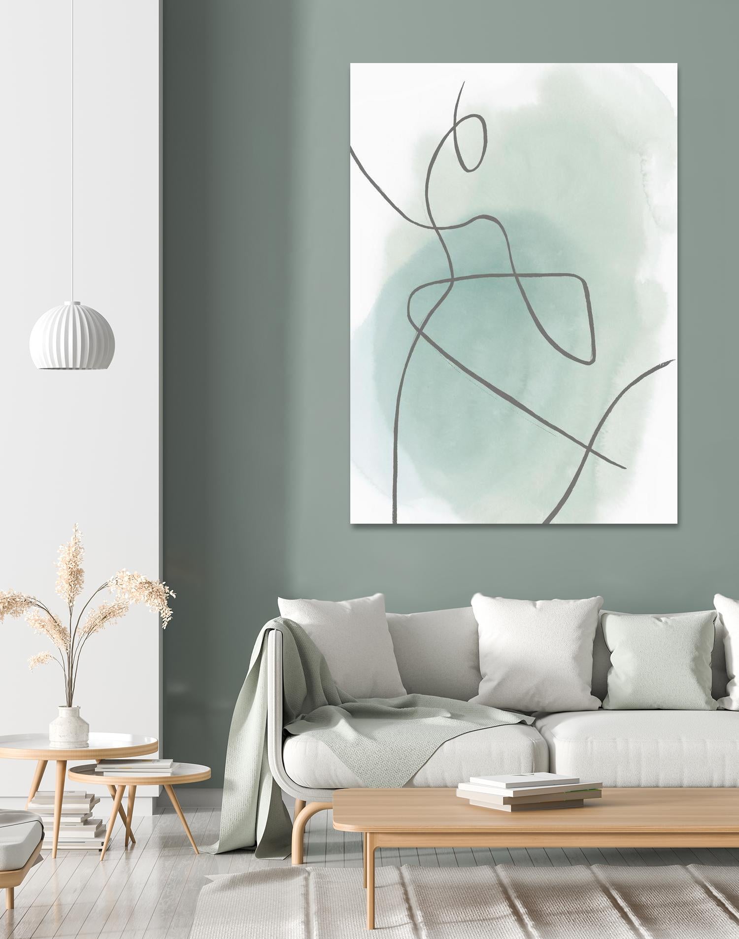 Follow Green II by PI  Studio on GIANT ART - green linear lines