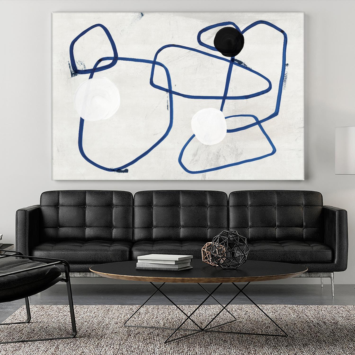 Midblue I by PI Studio on GIANT ART - blue linear