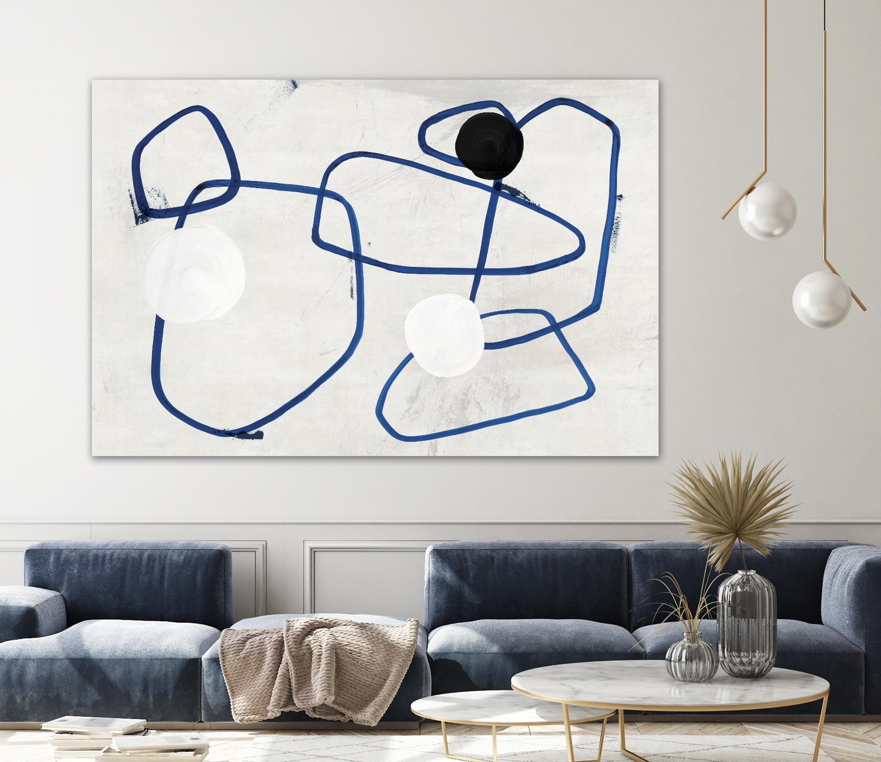 Midblue I by PI Studio on GIANT ART - blue linear