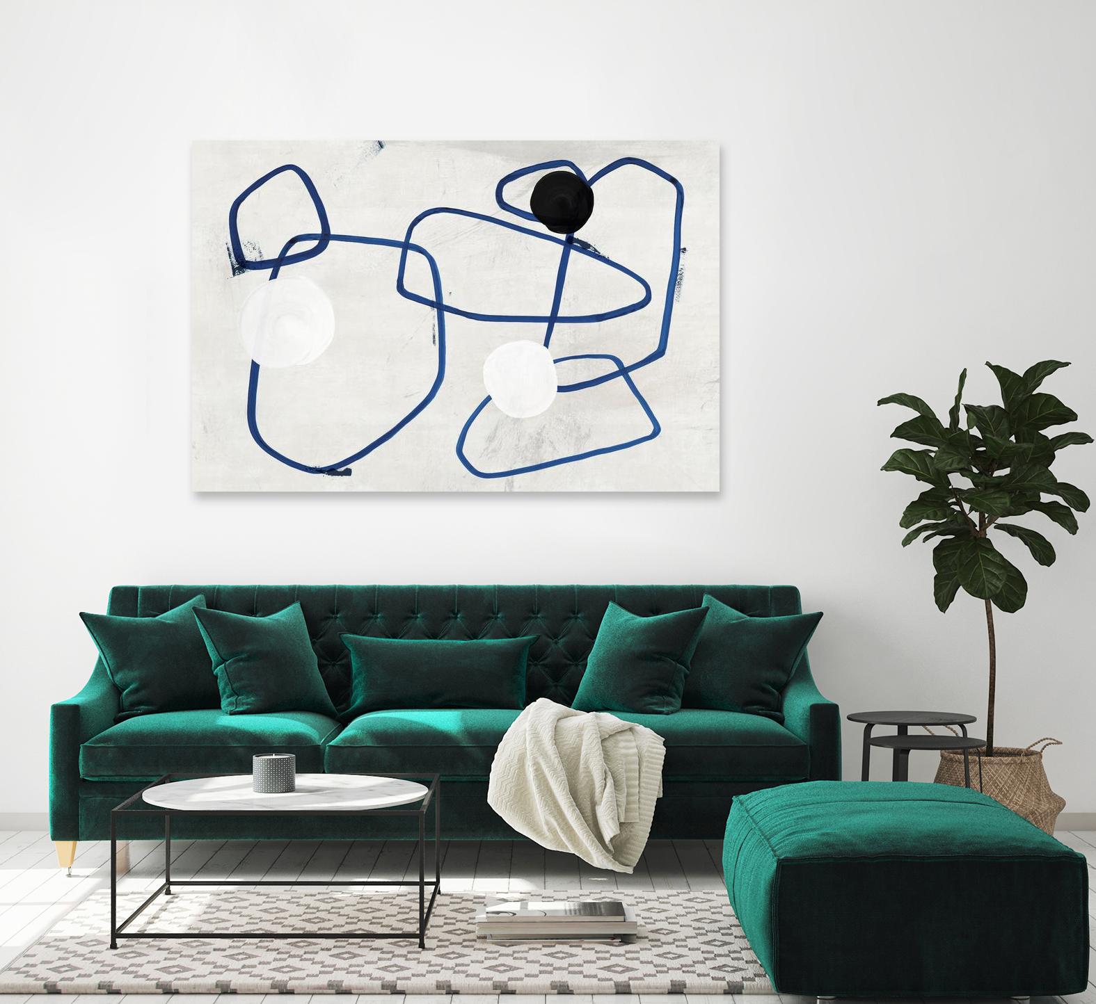 Midblue I by PI Studio on GIANT ART - blue linear