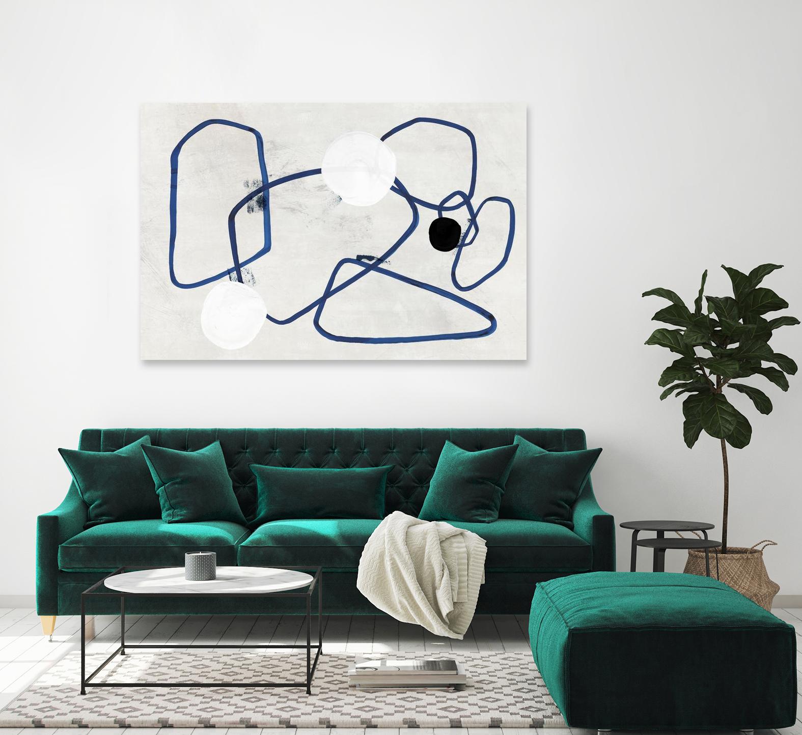 Midblue II by PI Studio on GIANT ART - blue shapes abstract