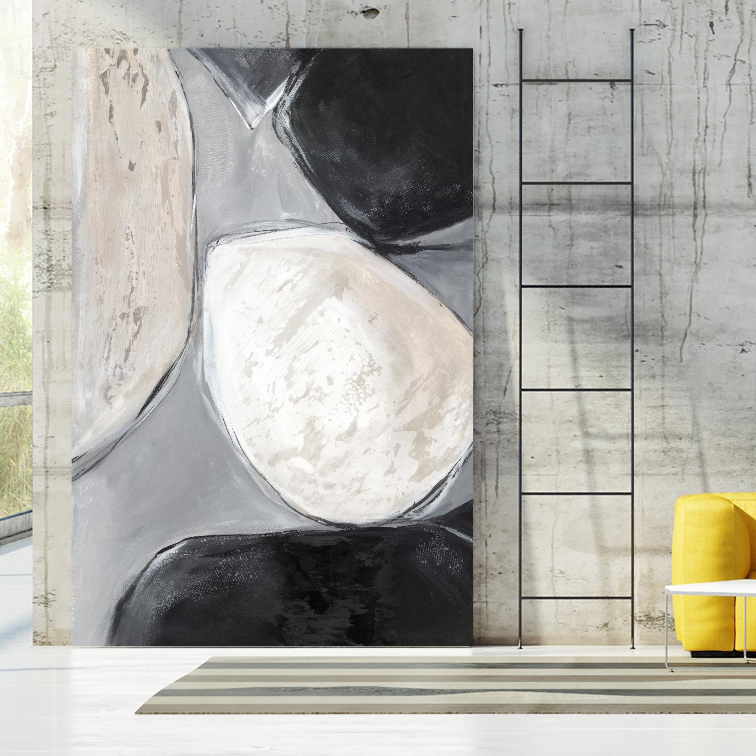 Falling Rocks II by PI Studio on GIANT ART - white shapes abstract
