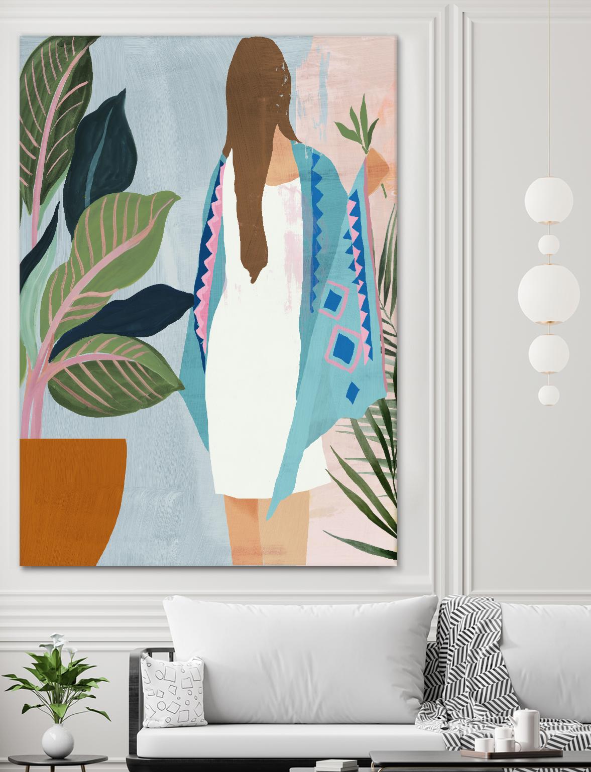 Plant Lady II by Pi Studio on GIANT ART - green botanical fashion