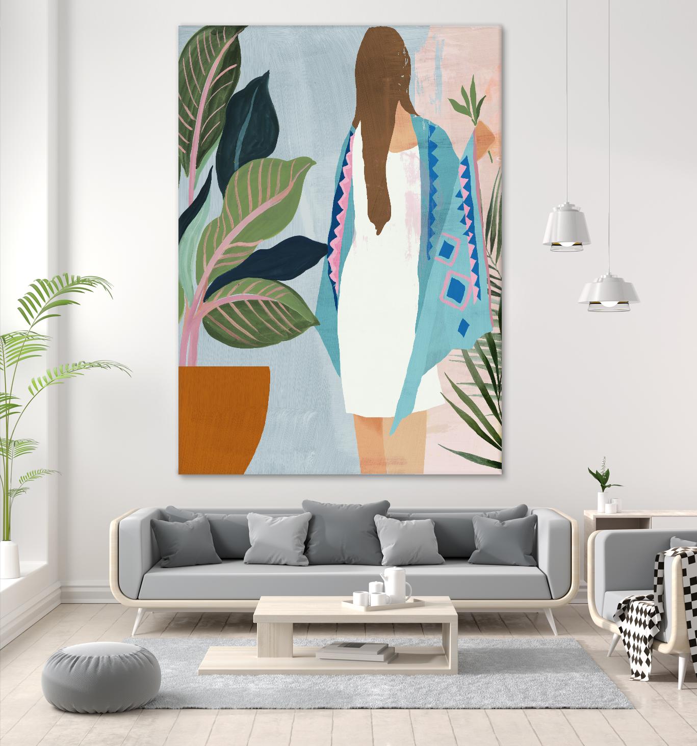 Plant Lady II by Pi Studio on GIANT ART - green botanical fashion
