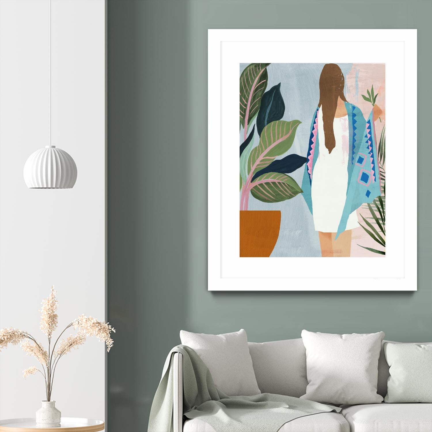 Plant Lady II by Pi Studio on GIANT ART - green botanical fashion