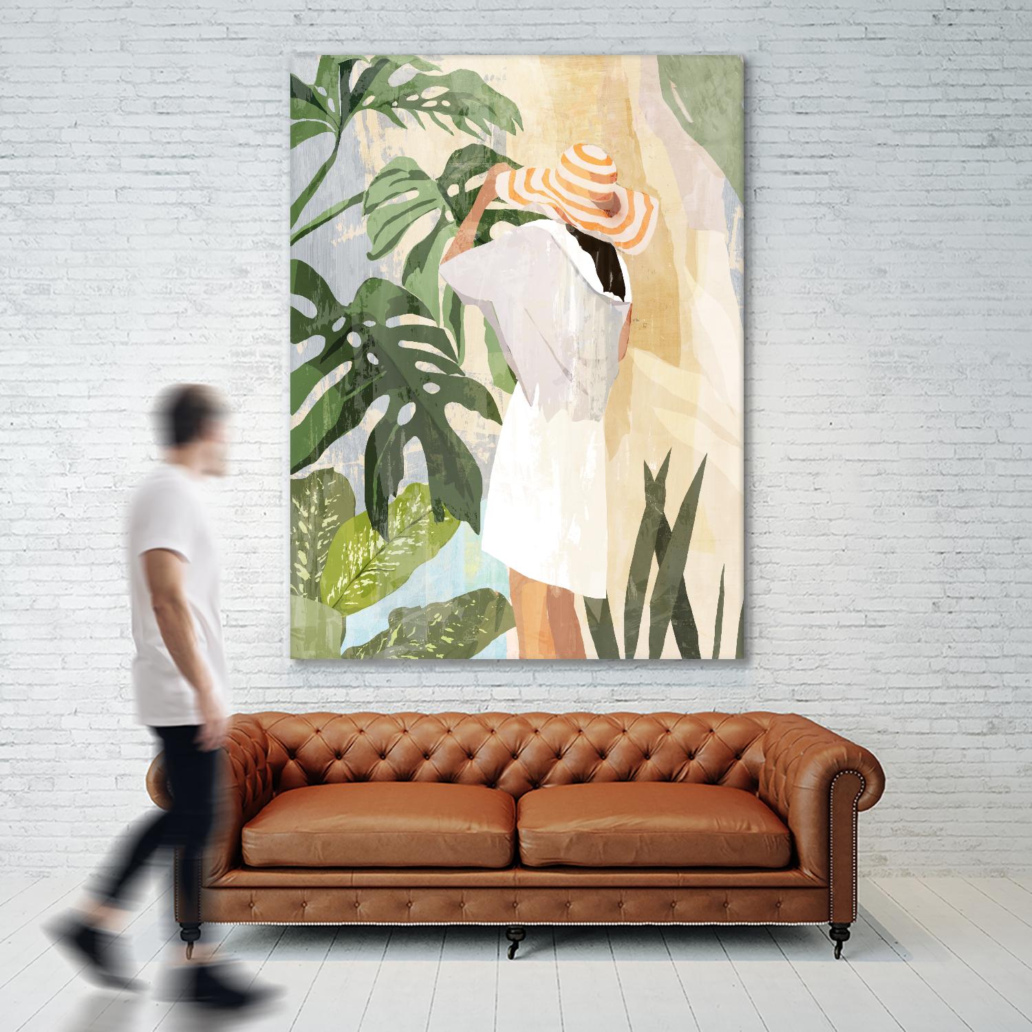 Plant Lady III by PI  Studio on GIANT ART - green botanical tropical