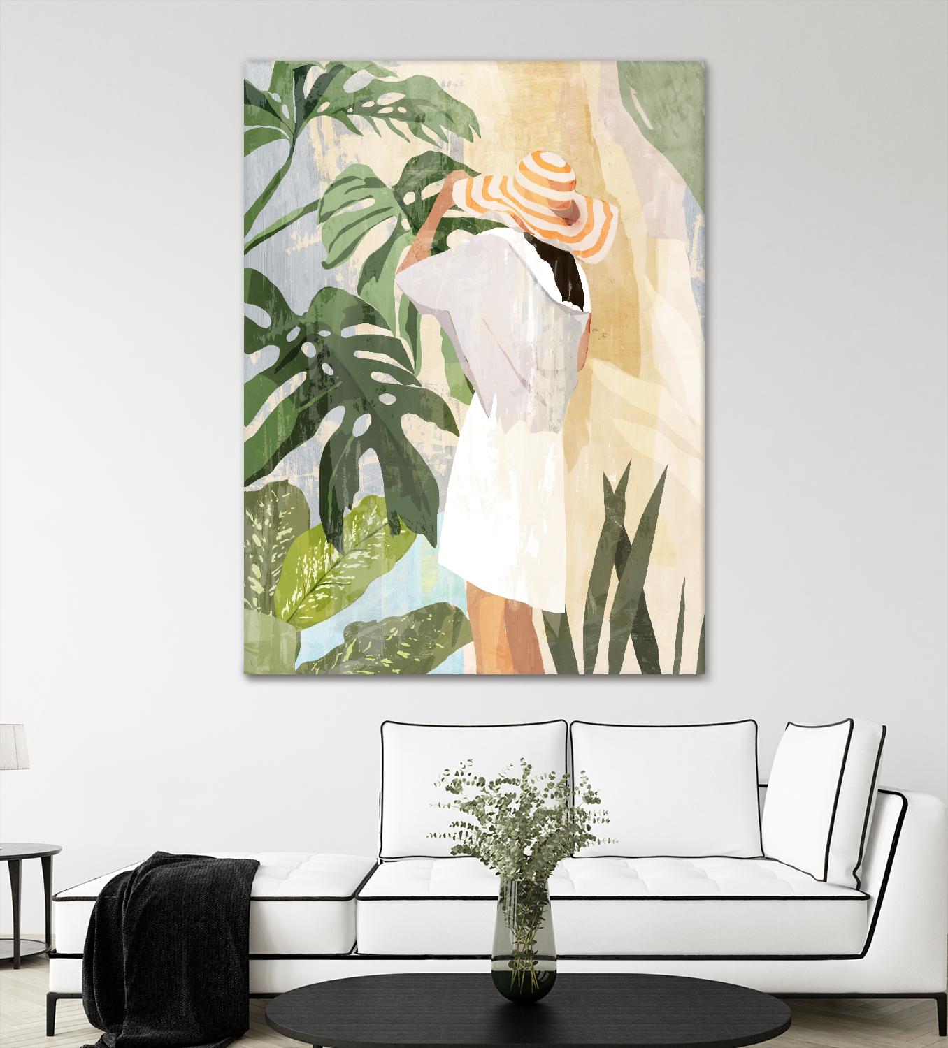 Plant Lady III by PI  Studio on GIANT ART - green botanical tropical