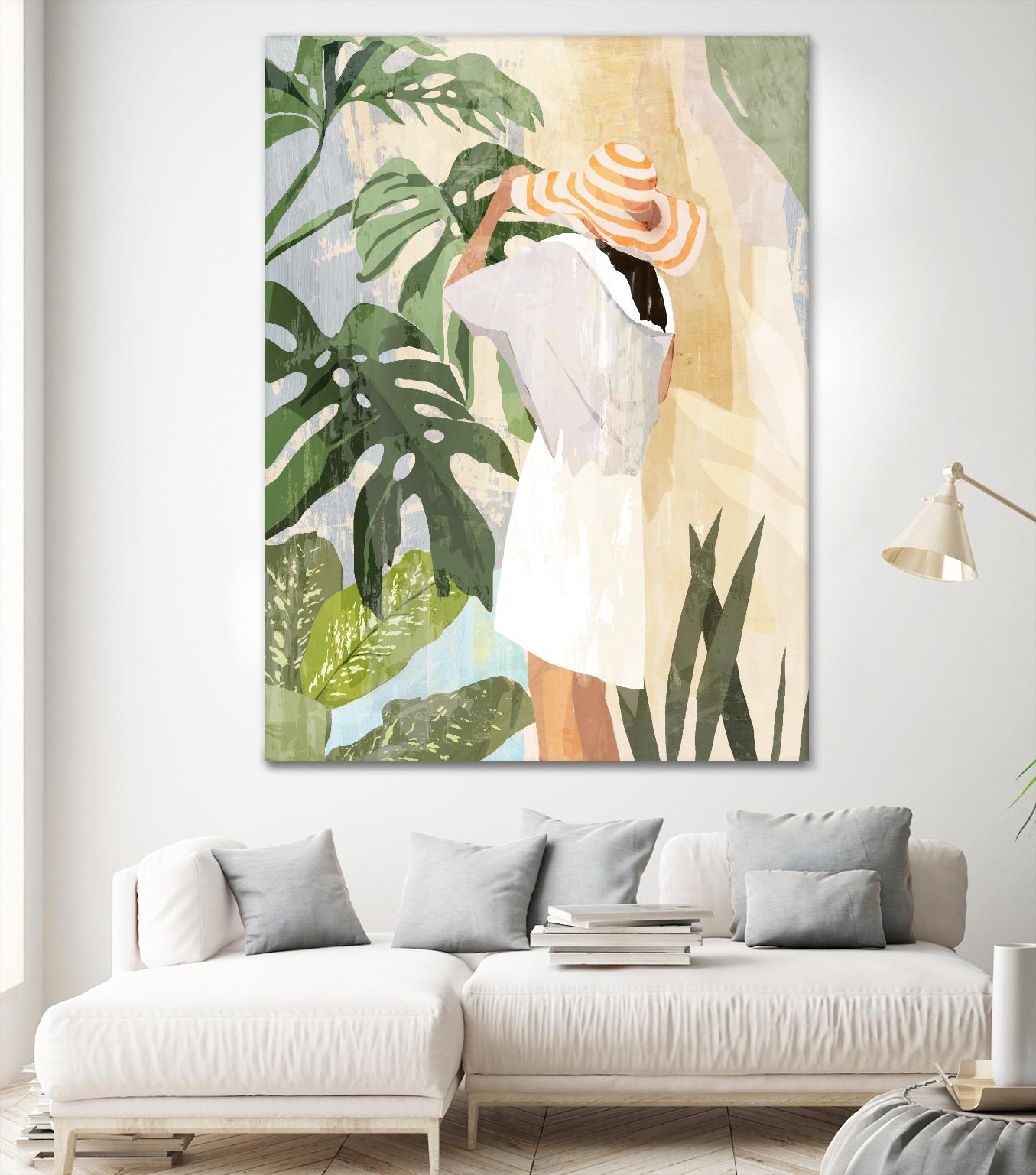 Plant Lady III by PI  Studio on GIANT ART - green botanical tropical