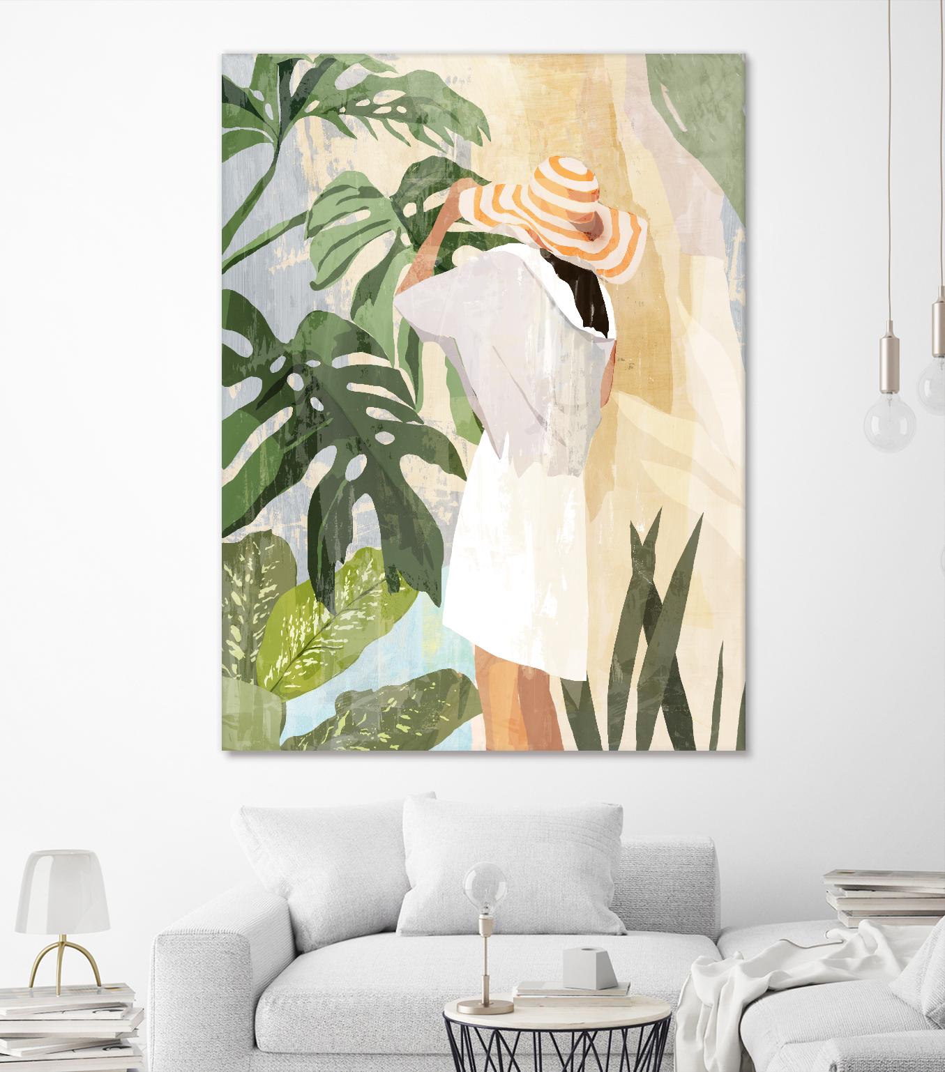 Plant Lady III by PI  Studio on GIANT ART - green botanical tropical