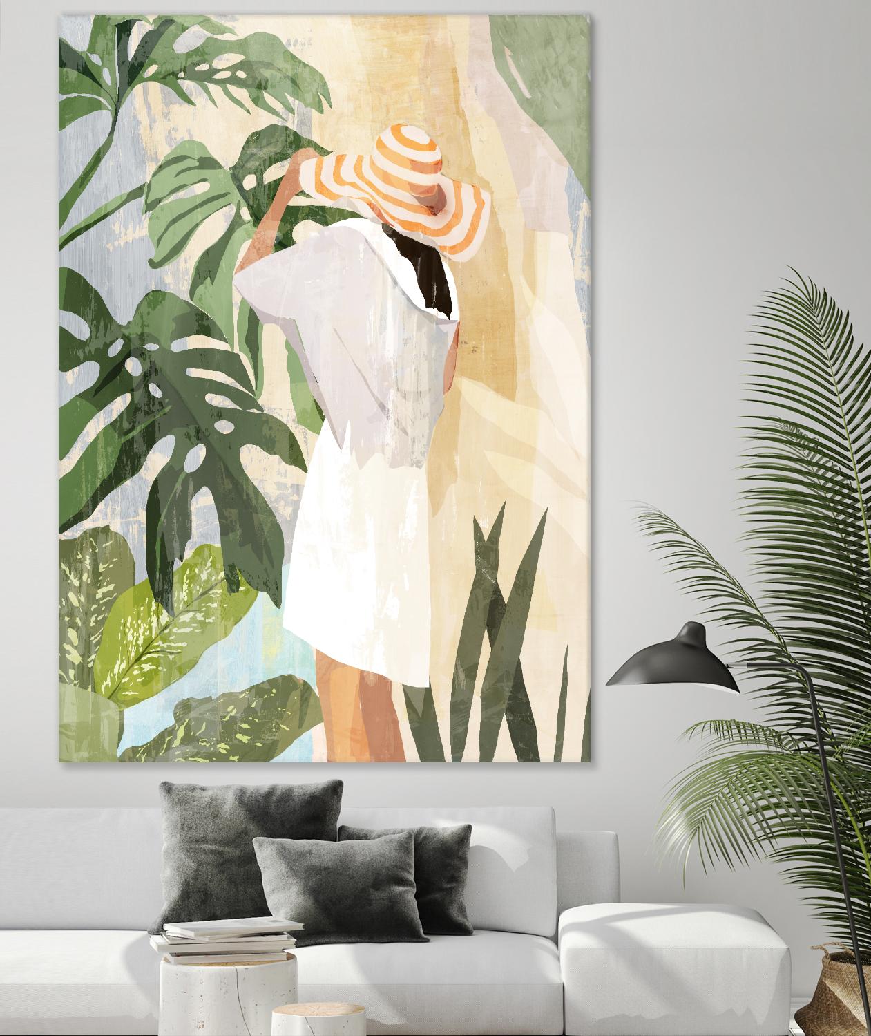 Plant Lady III by PI  Studio on GIANT ART - green botanical tropical