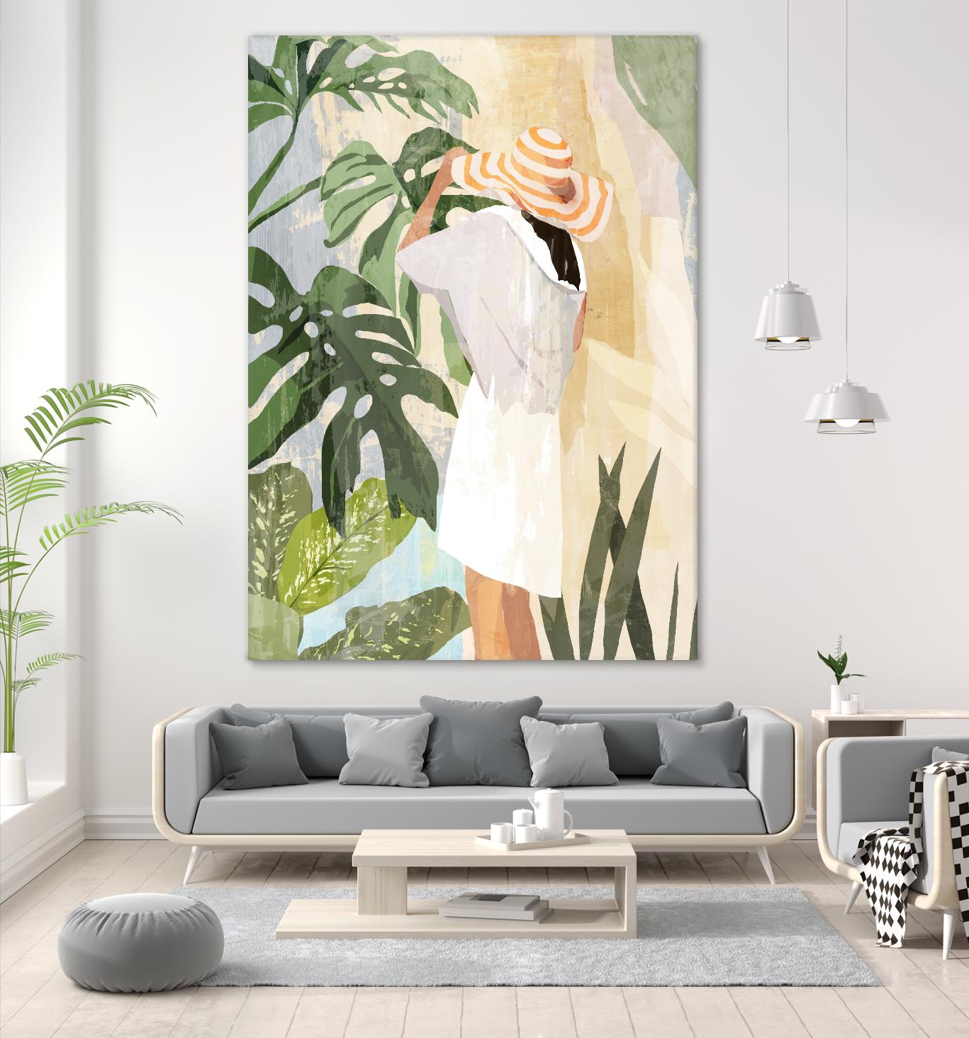 Plant Lady III by PI  Studio on GIANT ART - green botanical tropical