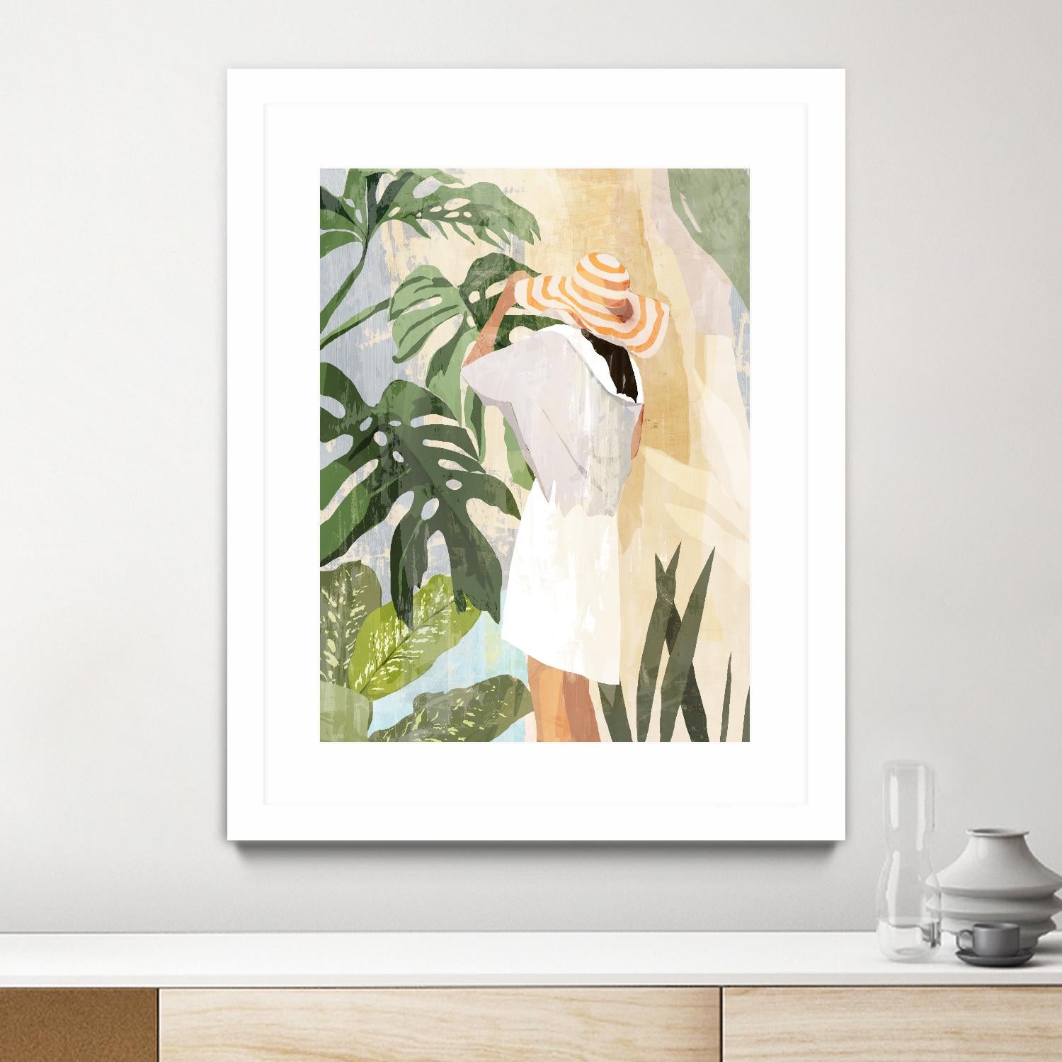 Plant Lady III by PI  Studio on GIANT ART - green botanical tropical