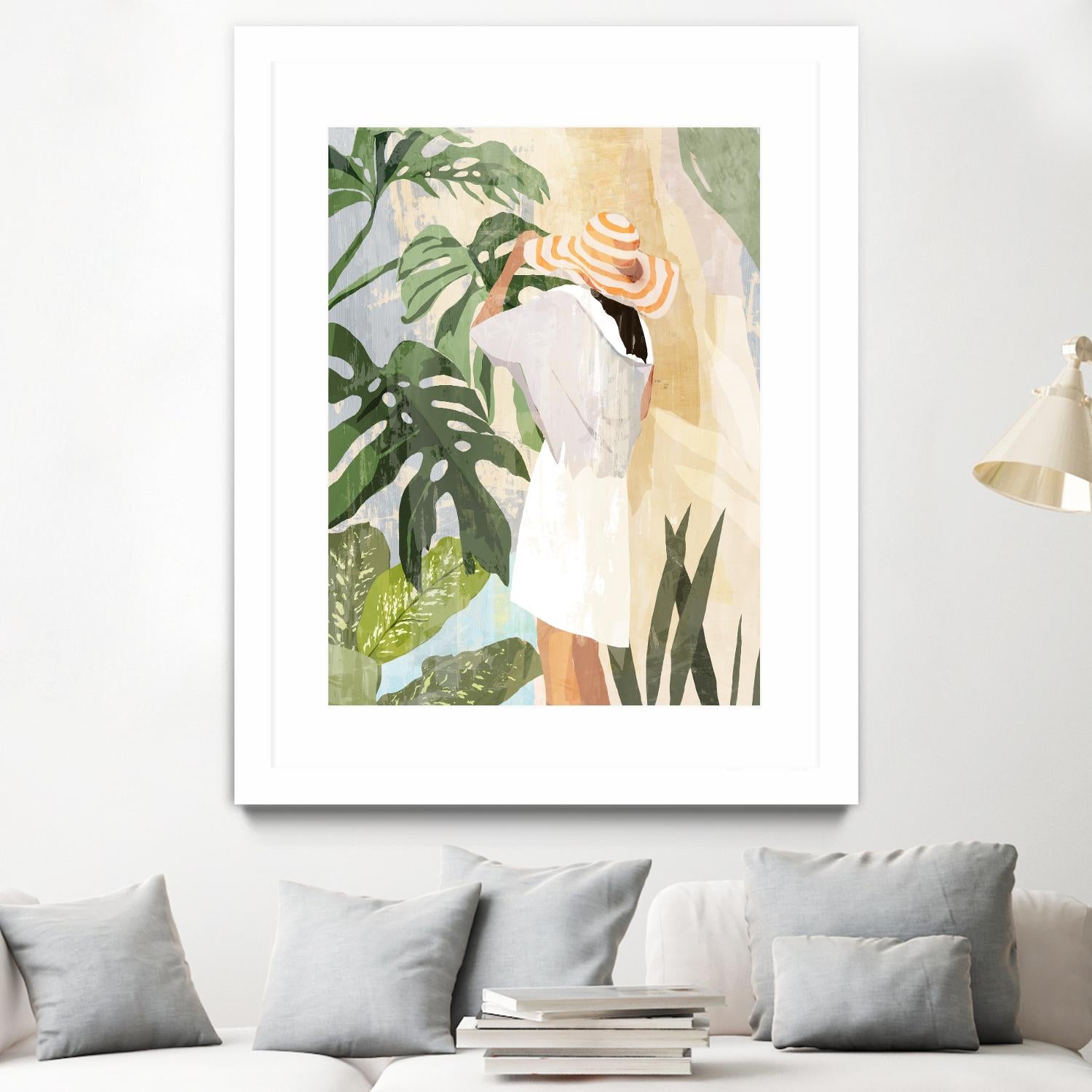 Plant Lady III by PI  Studio on GIANT ART - green botanical tropical
