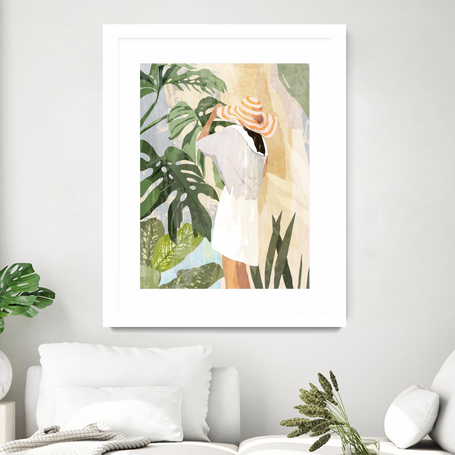 Plant Lady III by PI  Studio on GIANT ART - green botanical tropical