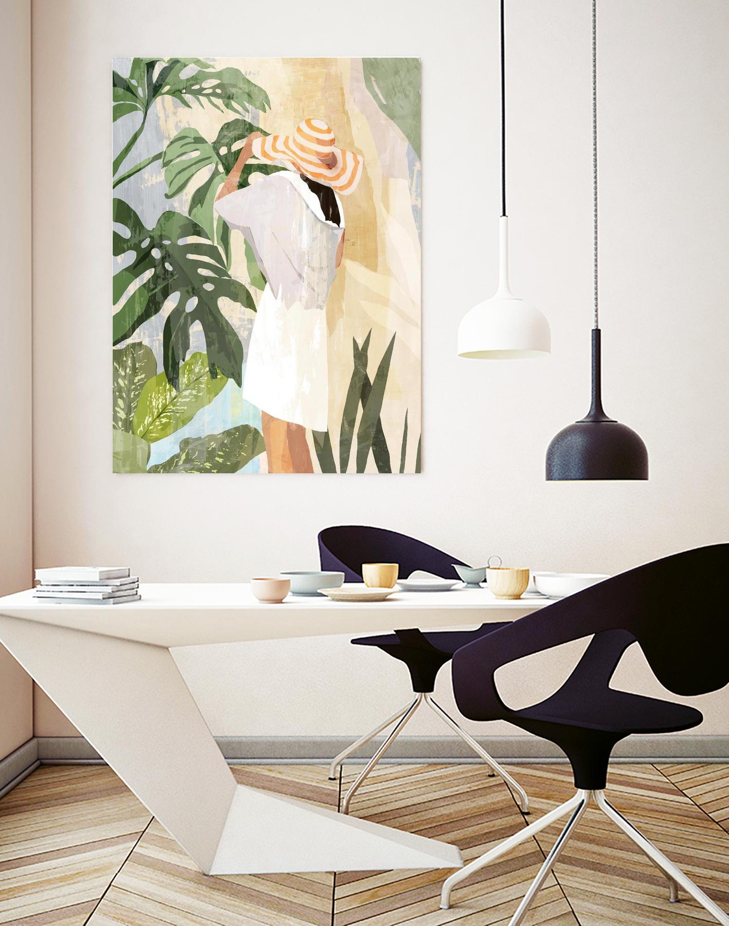 Plant Lady III by PI  Studio on GIANT ART - green botanical tropical