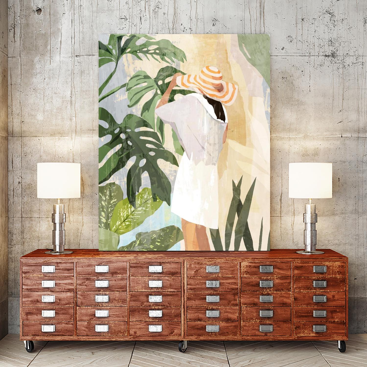 Plant Lady III by PI  Studio on GIANT ART - green botanical tropical