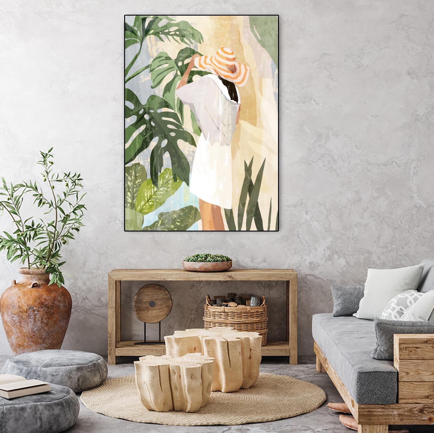 Plant Lady III by PI  Studio on GIANT ART - green botanical tropical