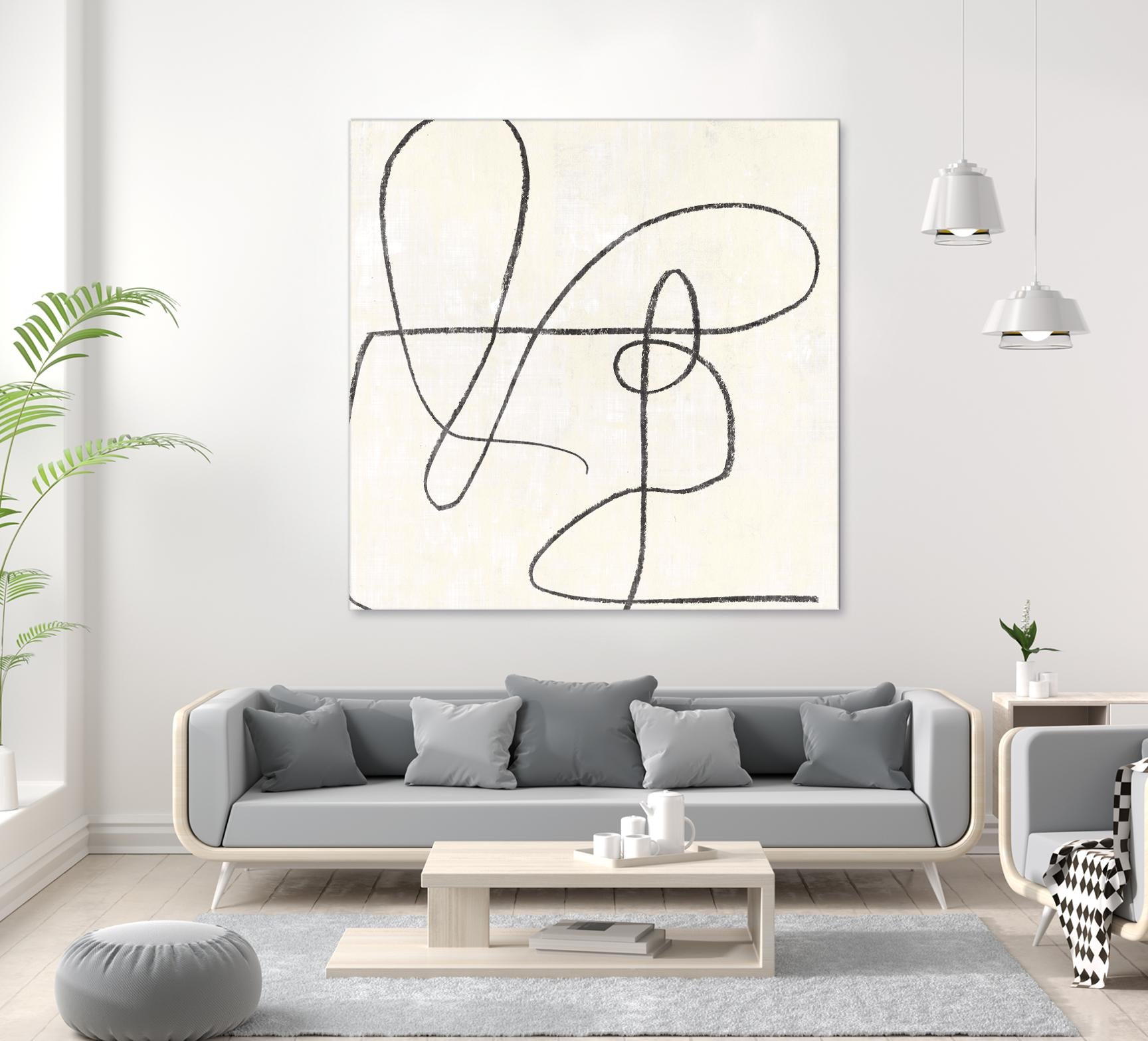Juxtaposing by Pi Studio on GIANT ART - white linear linear art