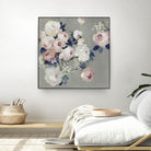 Cobalt Leaves by PI Studio on GIANT ART - white floral flowers