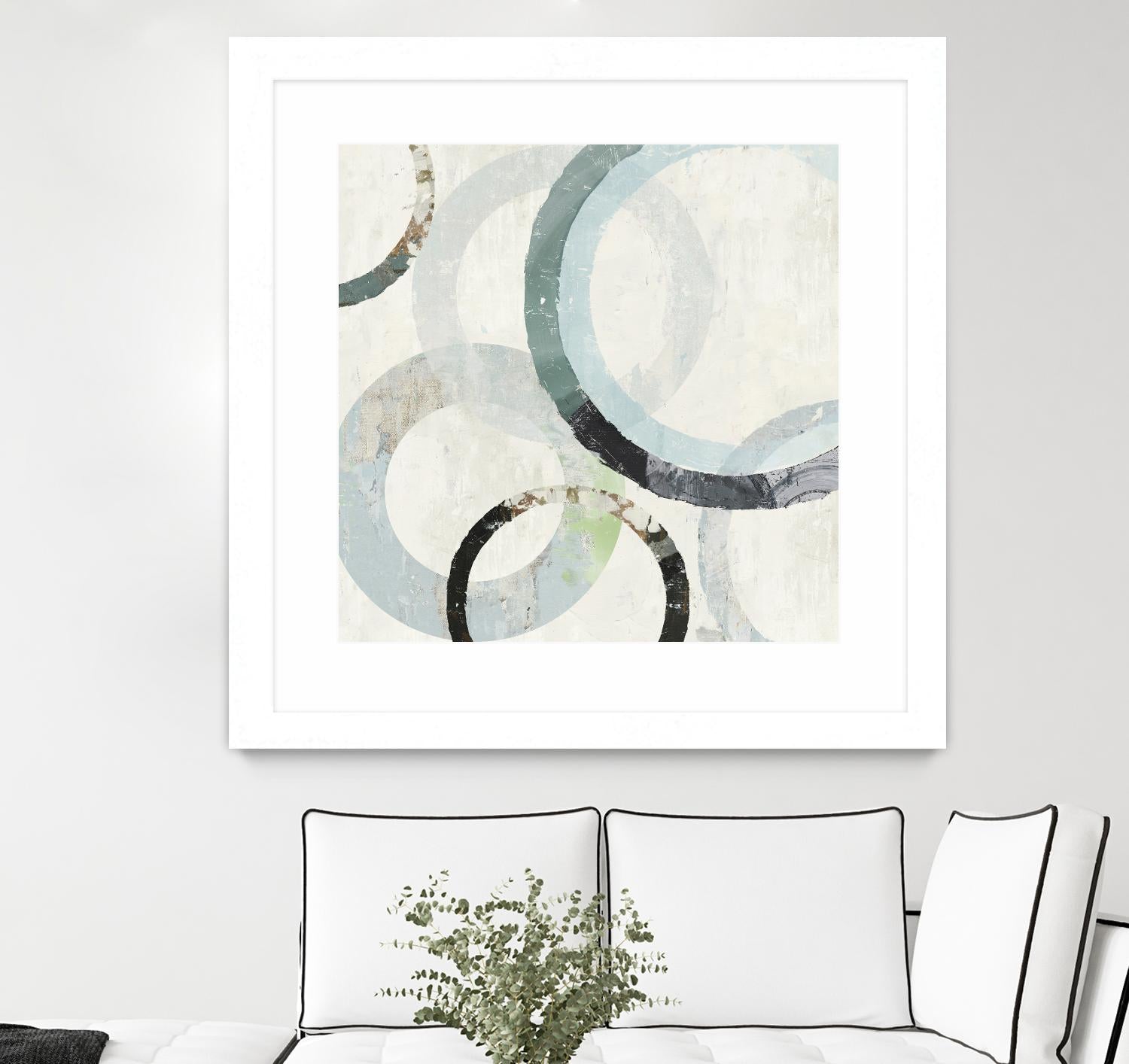 Pale Blues III by Tom Reeves on GIANT ART - green abstract