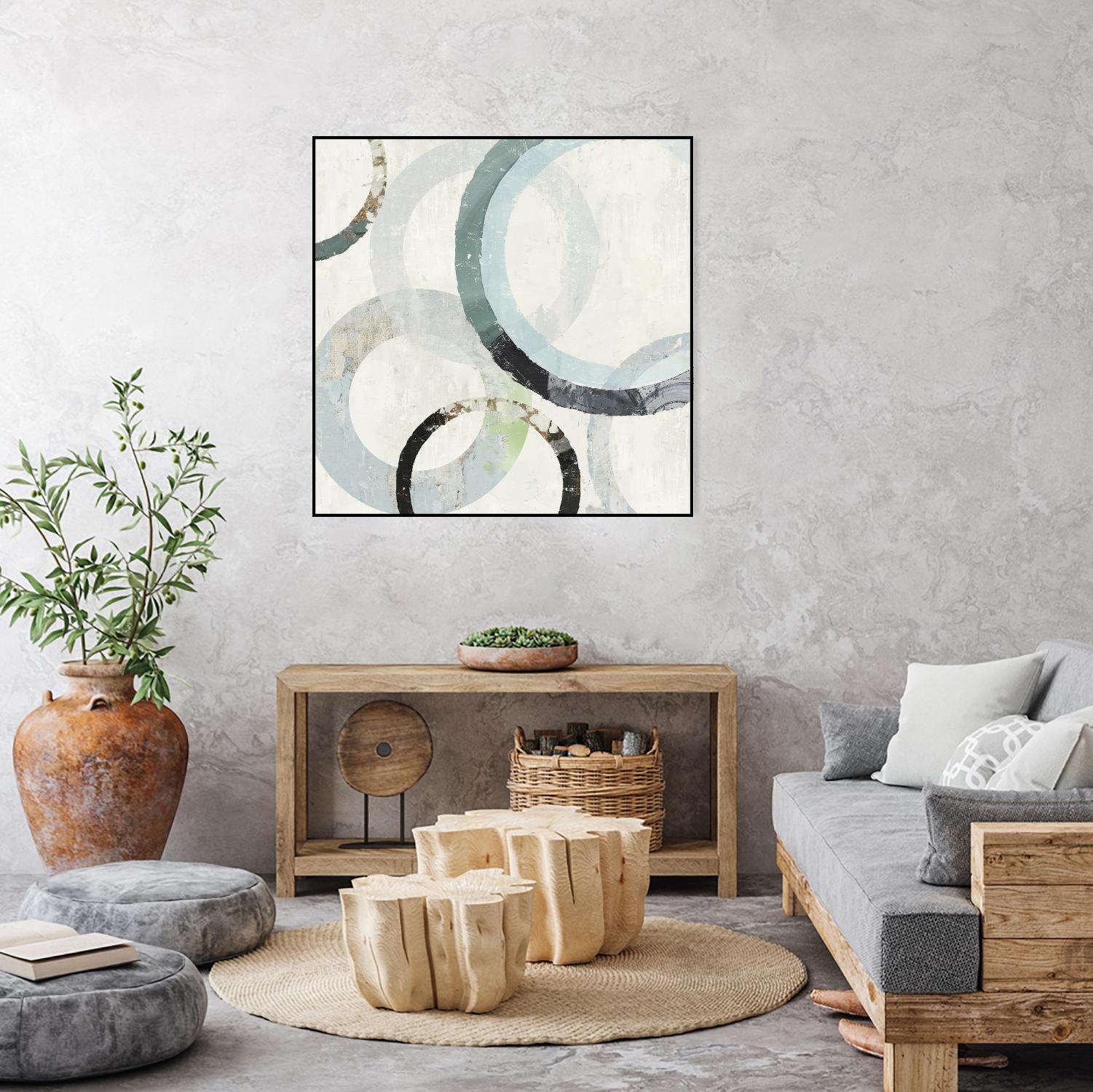 Pale Blues III by Tom Reeves on GIANT ART - green abstract