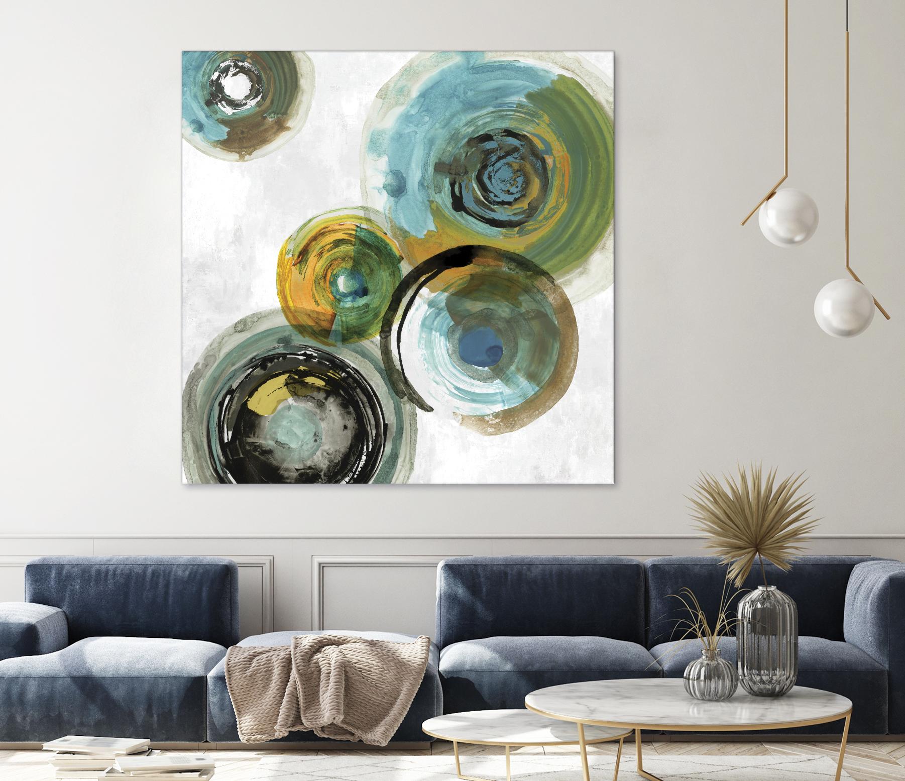 Spirals III by Tom Reeves on GIANT ART - yellow abstract