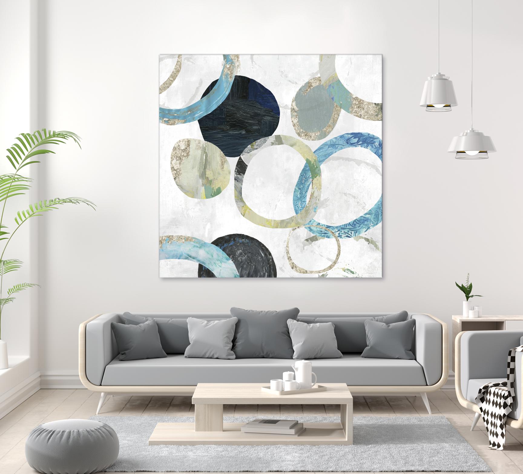 Rings I by Tom Reeves on GIANT ART - blue abstract