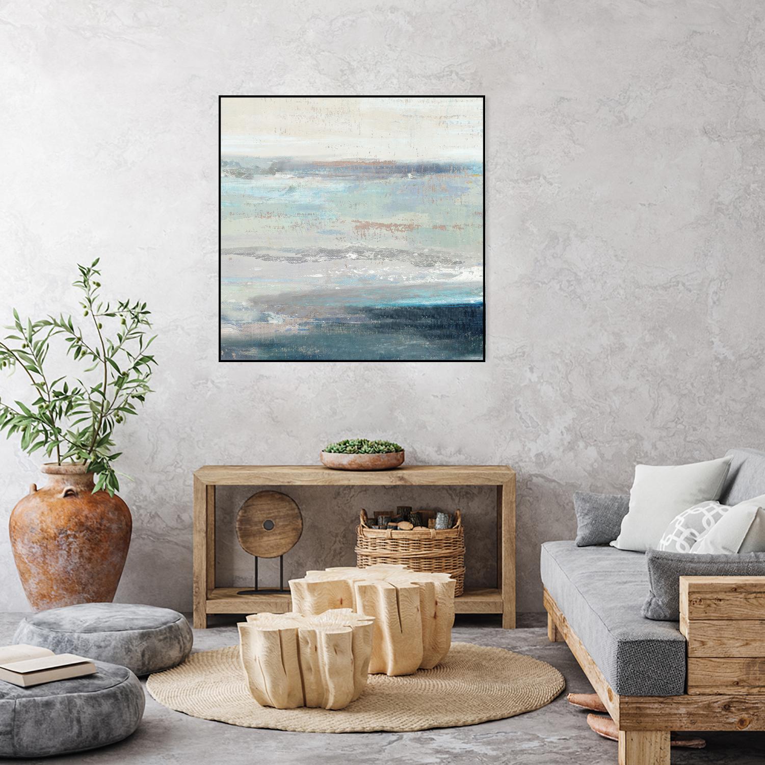 Cabana Waves II by Tom Reeves on GIANT ART - grey abstract