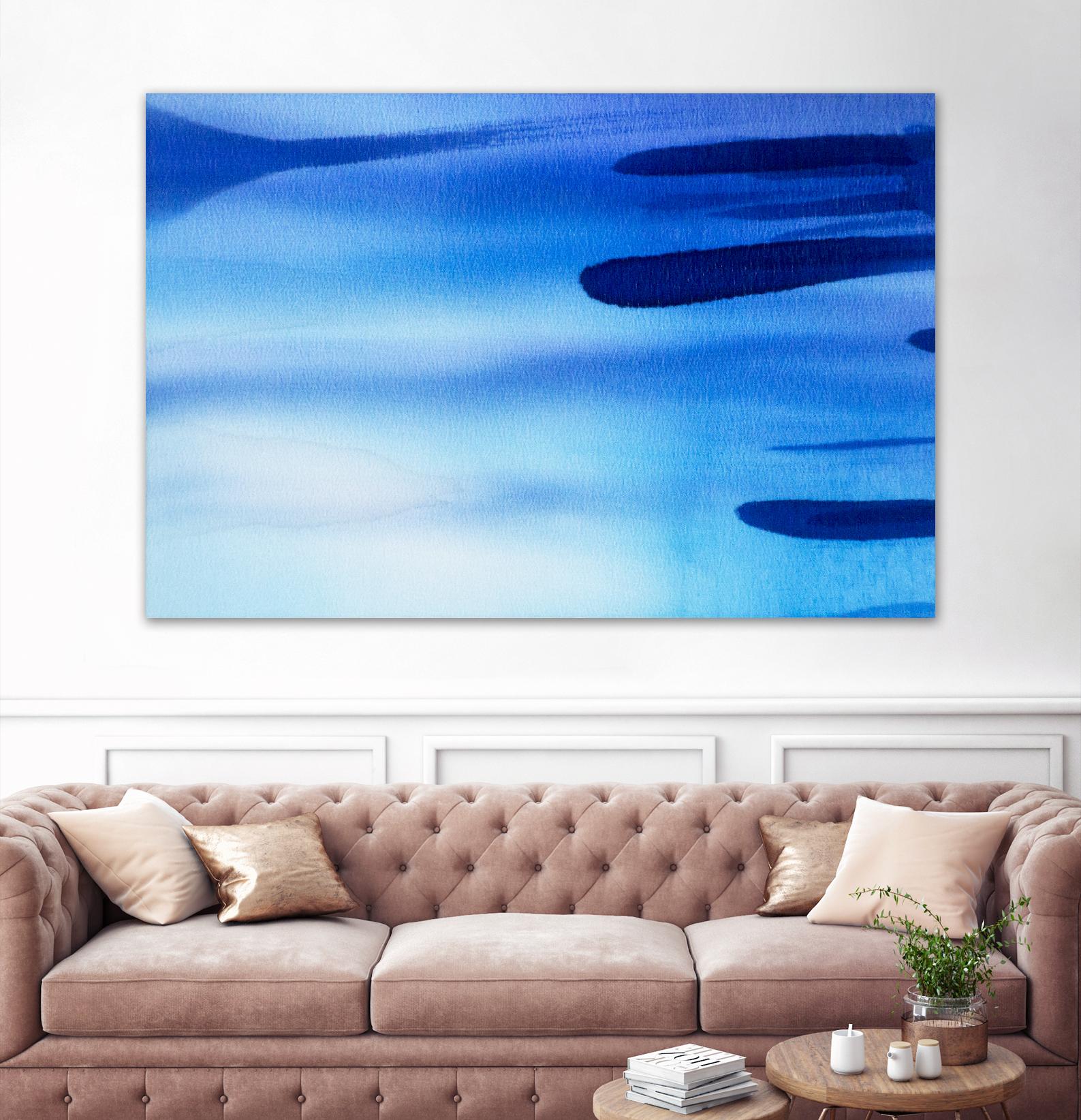 In the Fog by Ritika Ghandi on GIANT ART - blue abstract