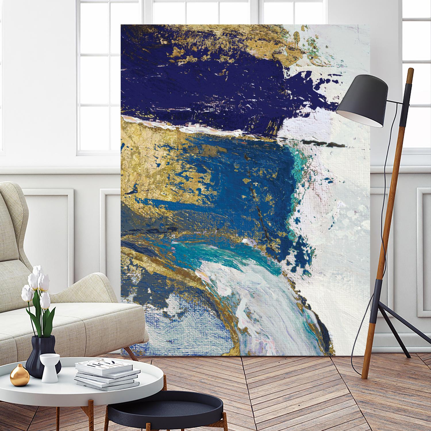 Riviera II by Ruth Palmer on GIANT ART - gold abstract