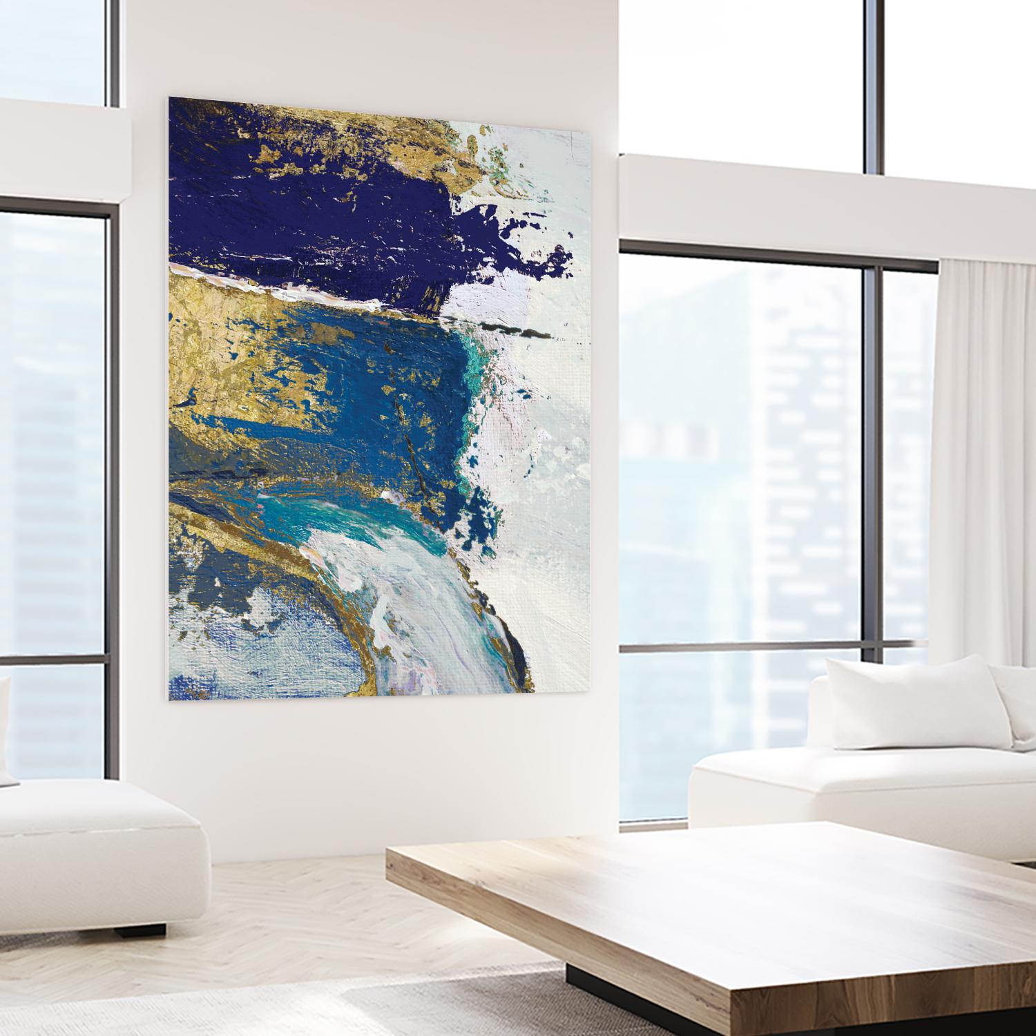 Riviera II by Ruth Palmer on GIANT ART - gold abstract