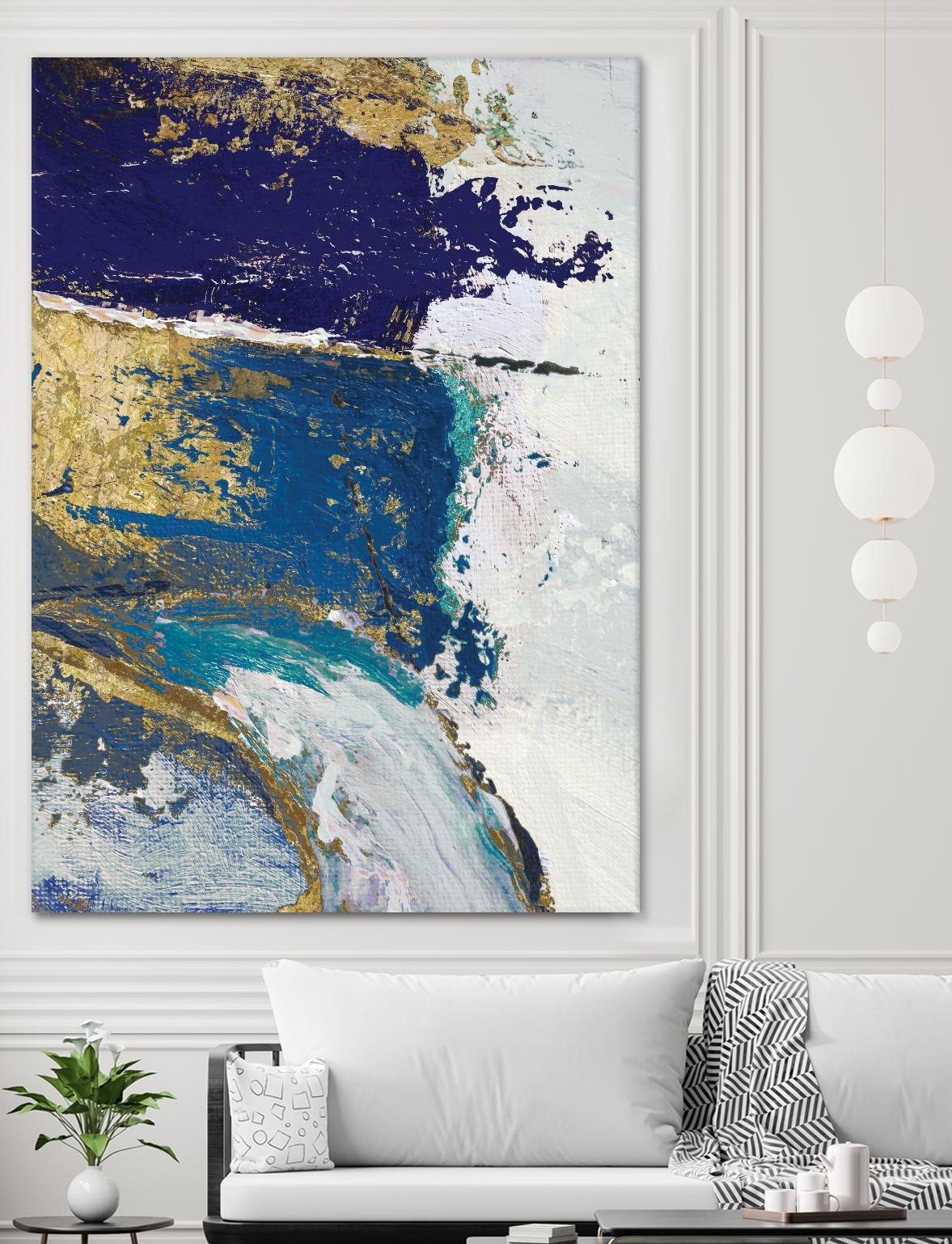 Riviera II by Ruth Palmer on GIANT ART - gold abstract