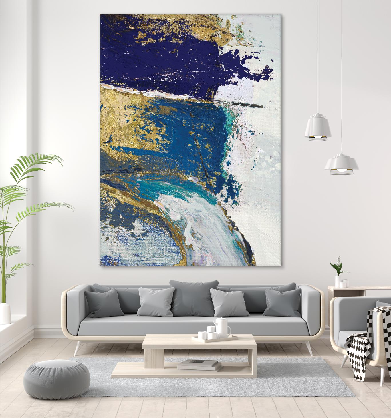 Riviera II by Ruth Palmer on GIANT ART - gold abstract