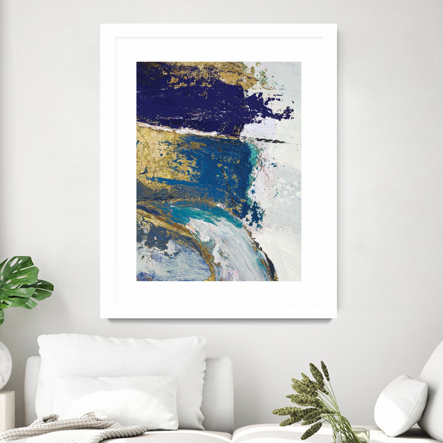 Riviera II by Ruth Palmer on GIANT ART - gold abstract