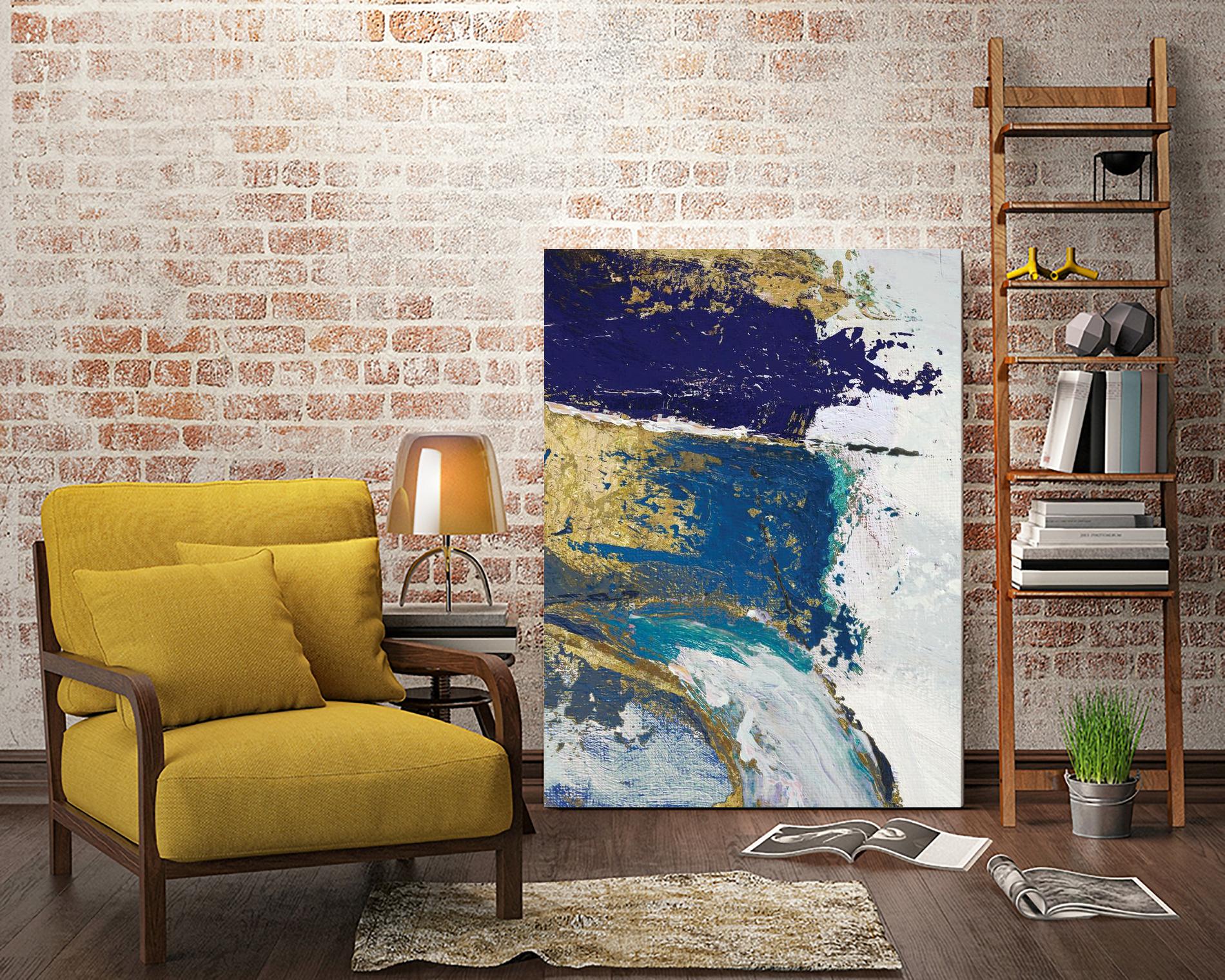 Riviera II by Ruth Palmer on GIANT ART - gold abstract
