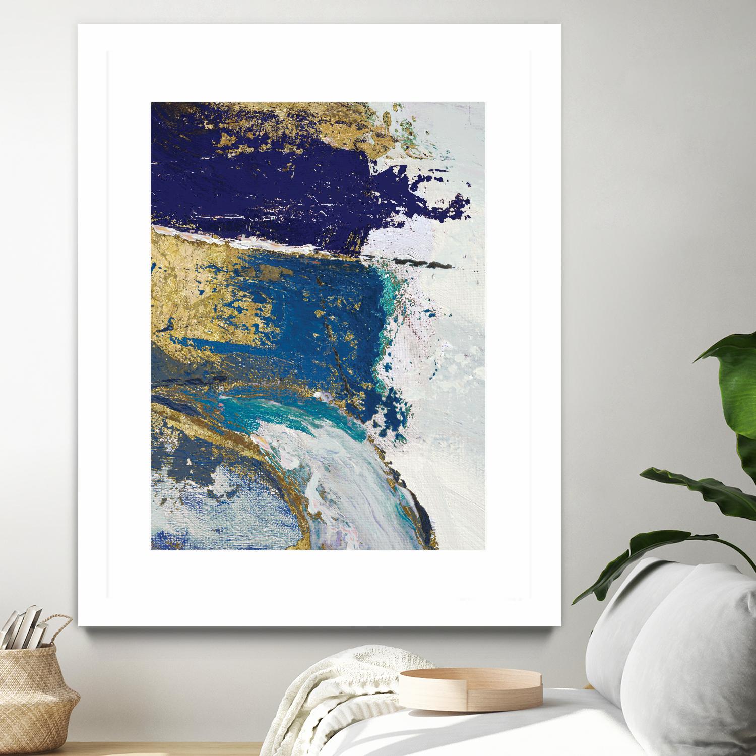 Riviera II by Ruth Palmer on GIANT ART - gold abstract