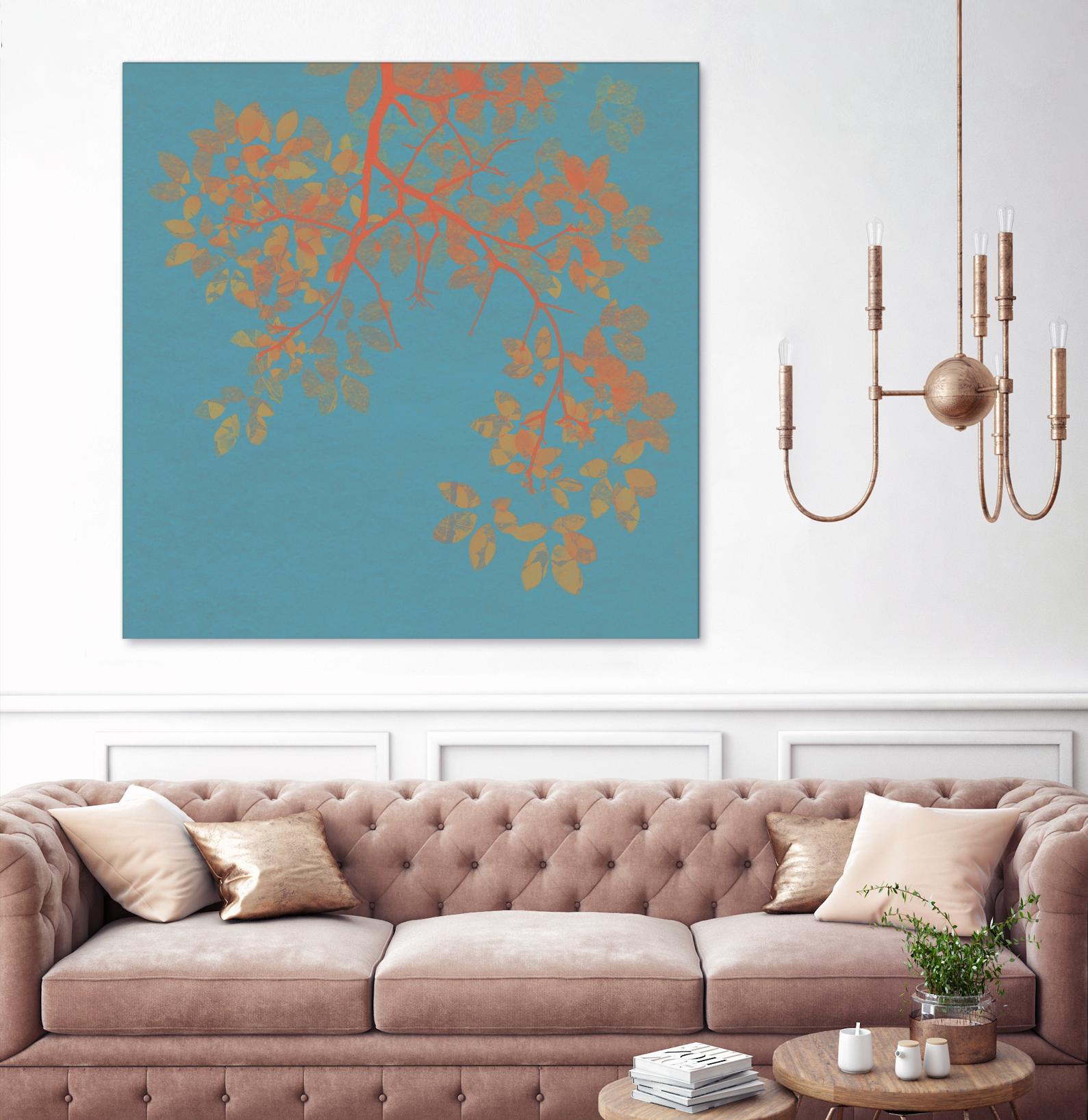 Shire I by Ricki Mountain on GIANT ART - red floral