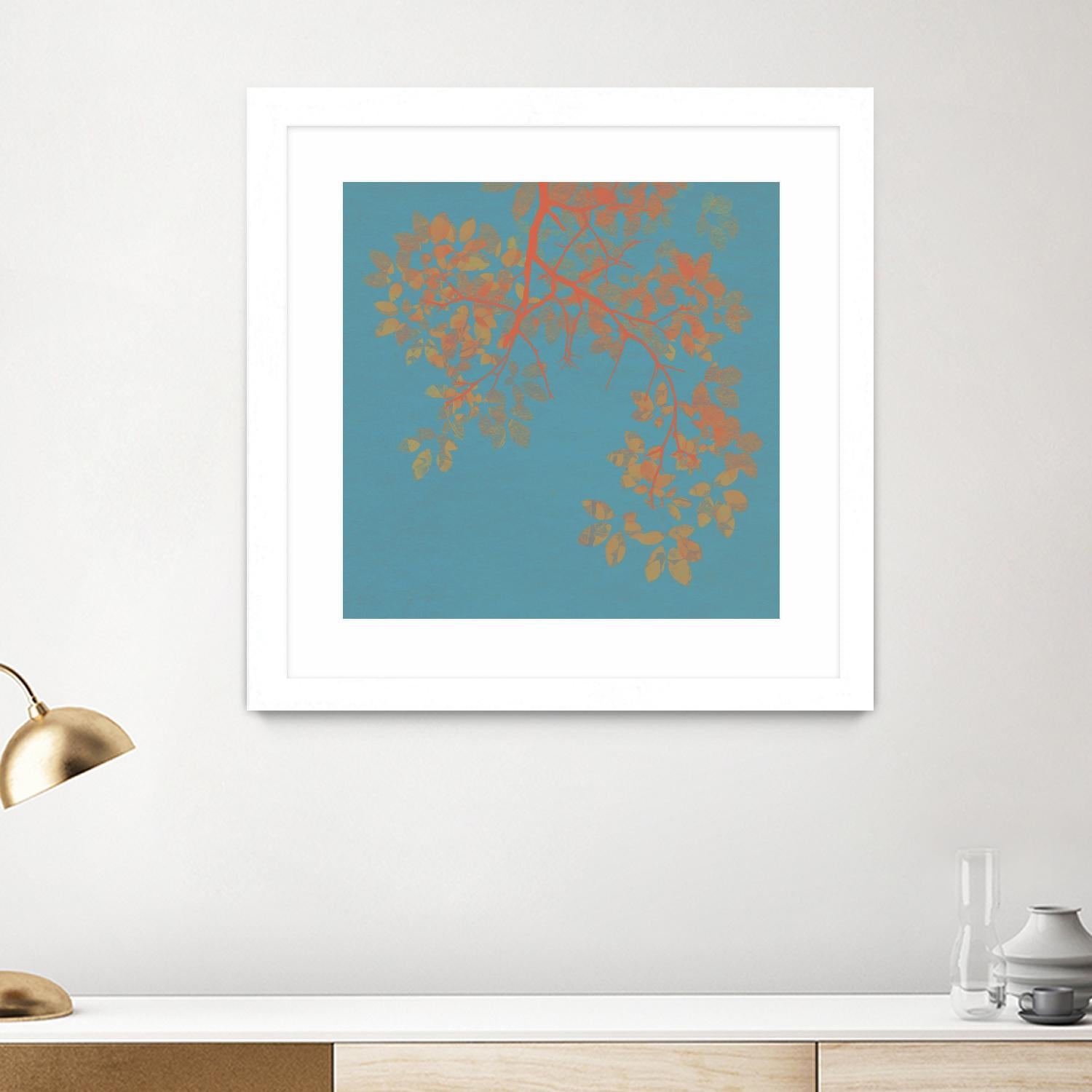 Shire I by Ricki Mountain on GIANT ART - red floral