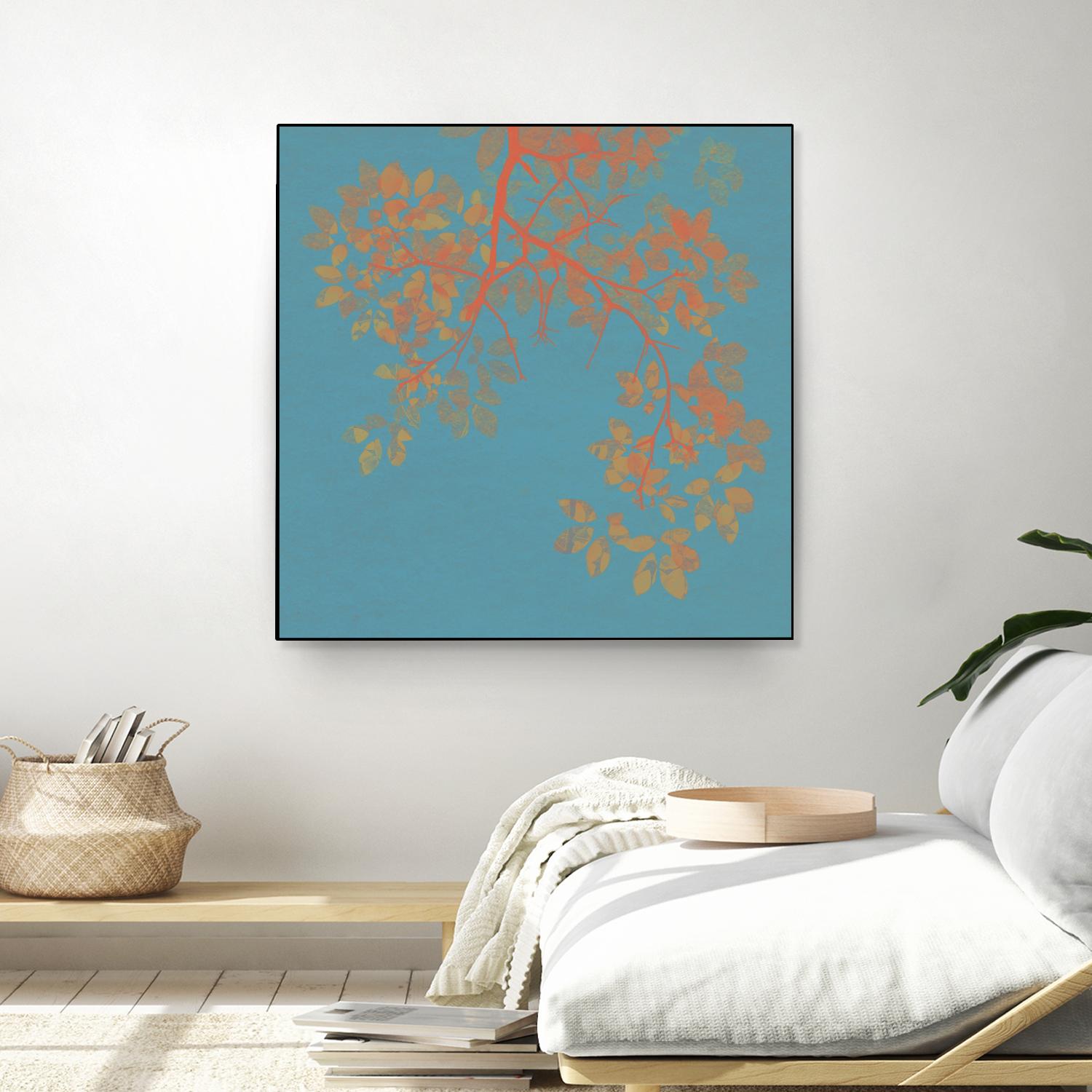 Shire I by Ricki Mountain on GIANT ART - red floral