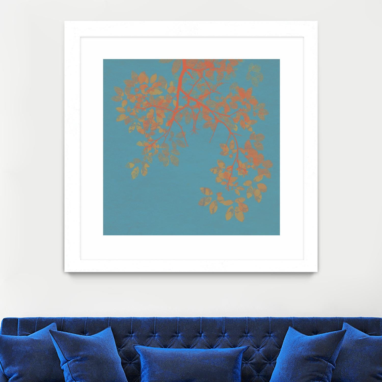 Shire I by Ricki Mountain on GIANT ART - red floral