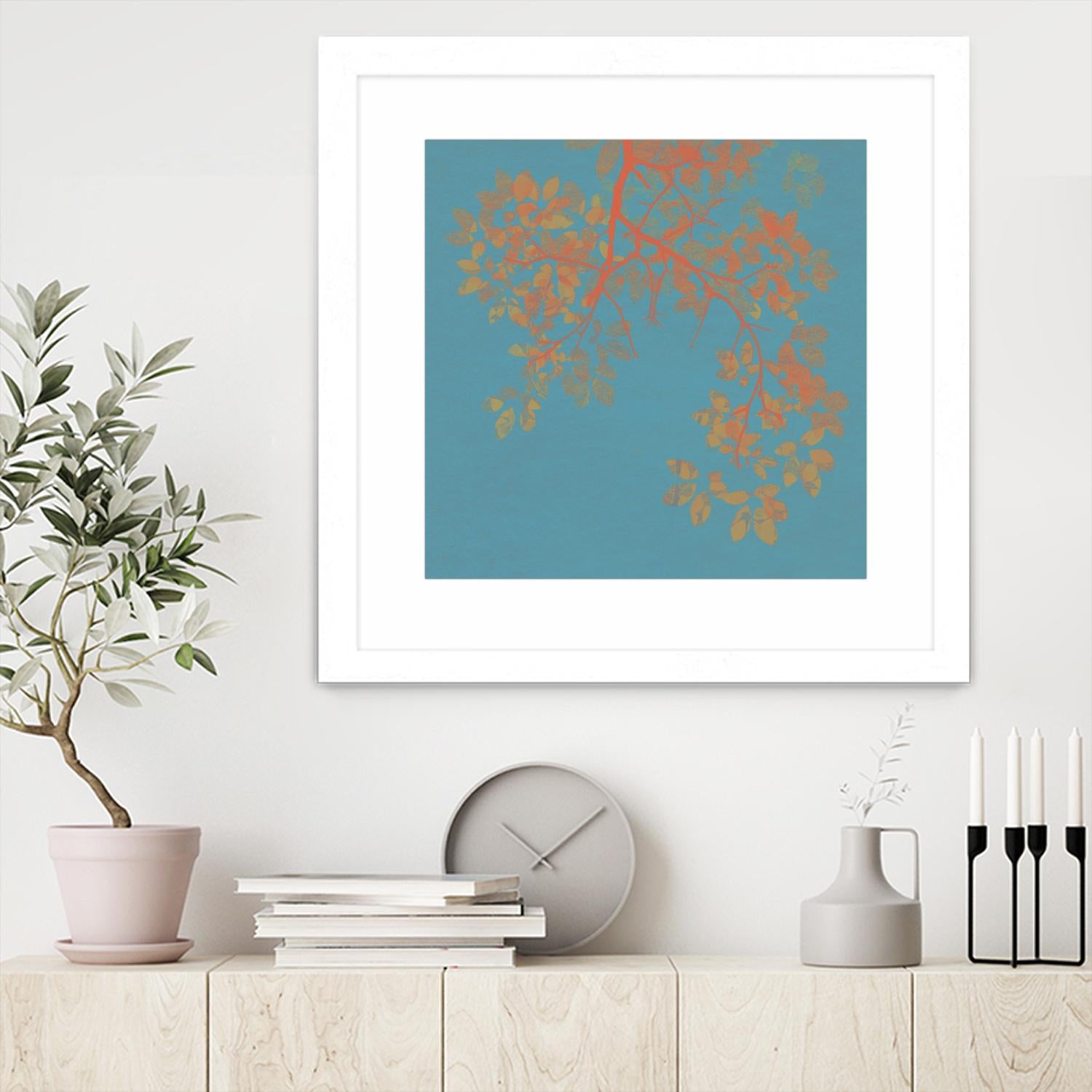 Shire I by Ricki Mountain on GIANT ART - red floral