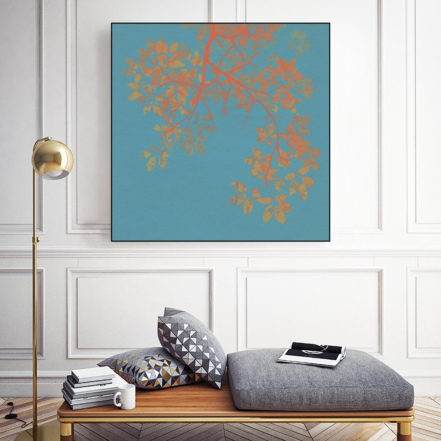Shire I by Ricki Mountain on GIANT ART - red floral