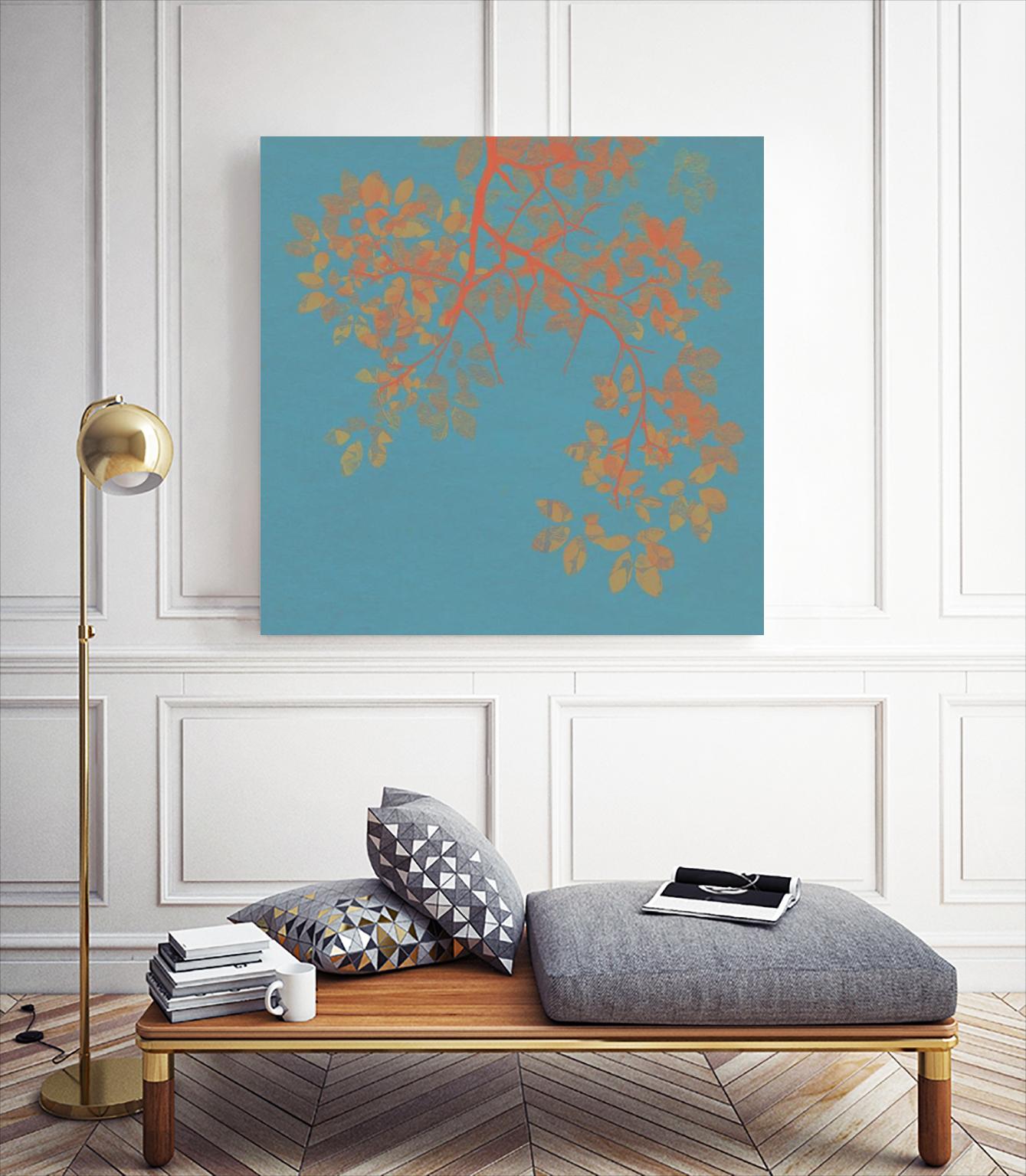 Shire I by Ricki Mountain on GIANT ART - red floral