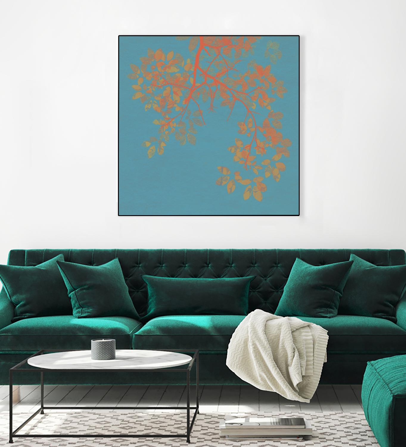 Shire I by Ricki Mountain on GIANT ART - red floral
