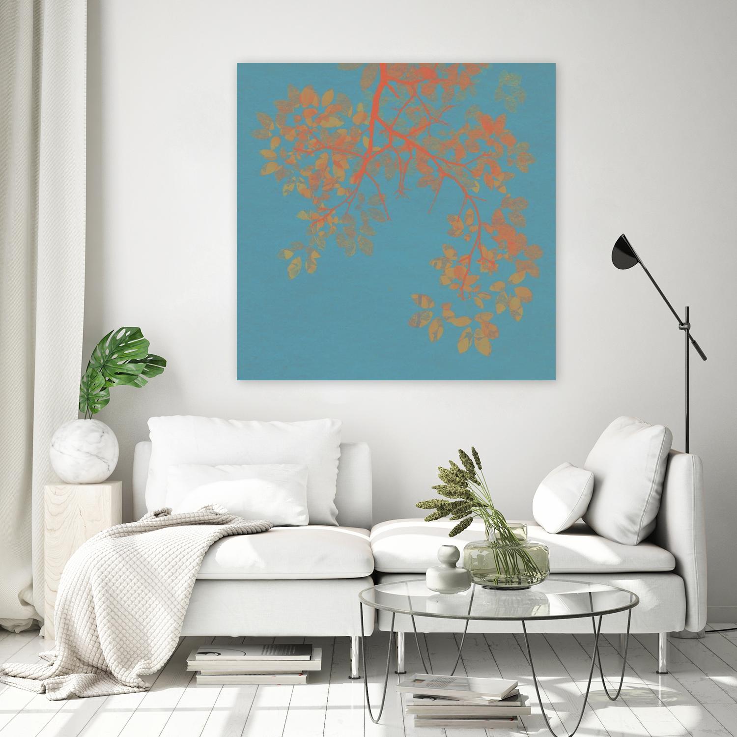 Shire I by Ricki Mountain on GIANT ART - red floral