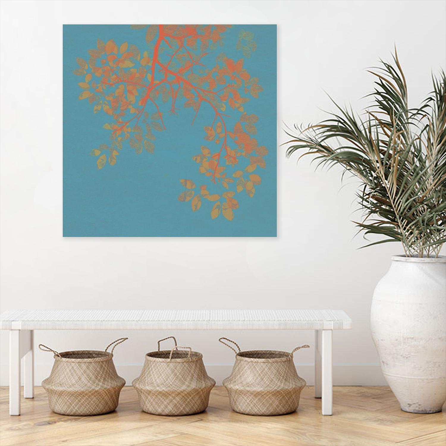 Shire I by Ricki Mountain on GIANT ART - red floral