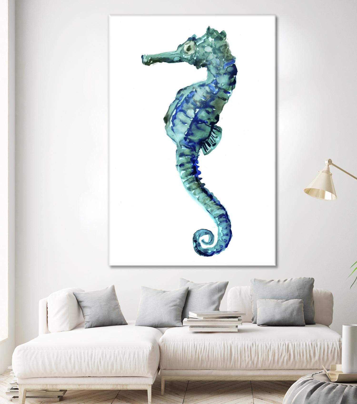 Sea Horse by Edward Selkirk on GIANT ART - white nautical