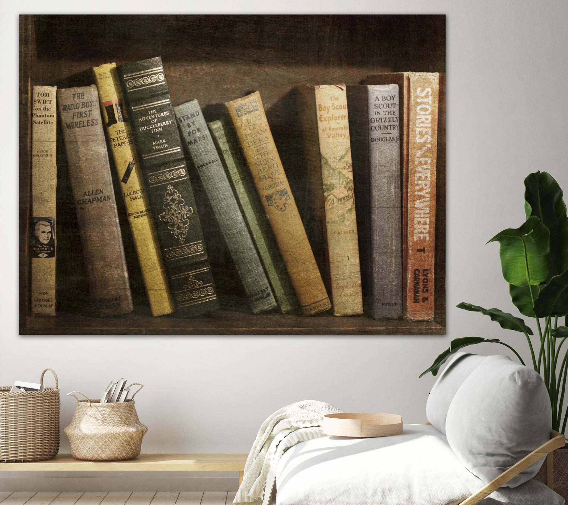 Vintage Book Collection II by Sylvia Cook on GIANT ART - orange leisure