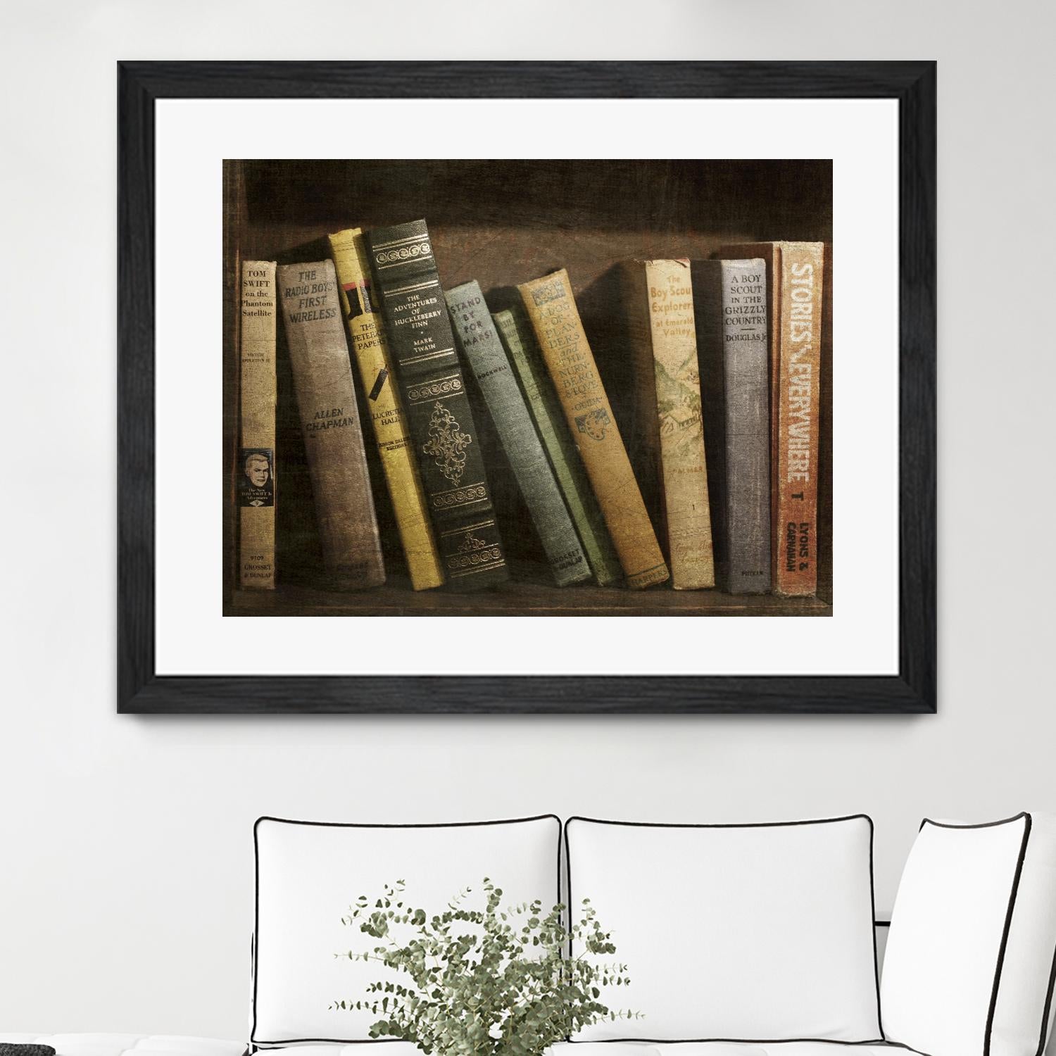 Vintage Book Collection II by Sylvia Cook on GIANT ART - orange leisure